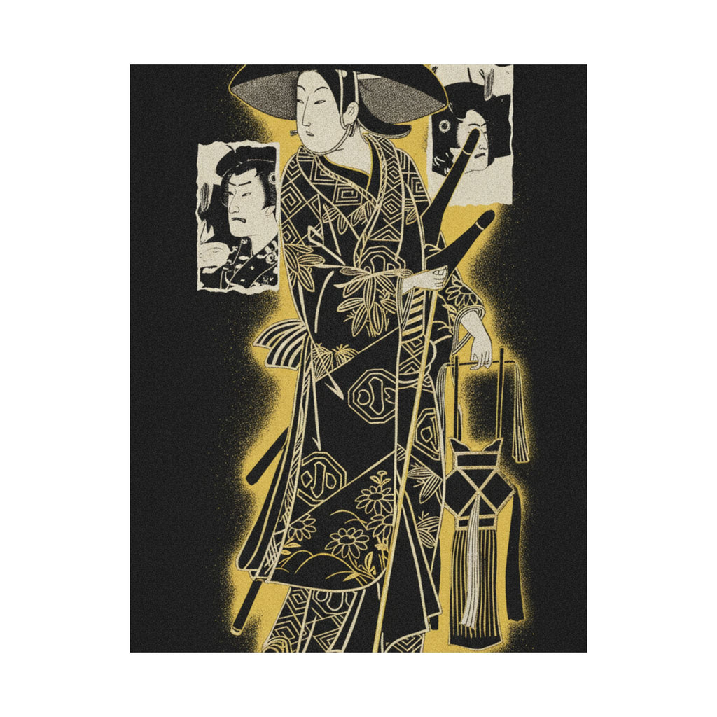 Streetwear Collage — The Actor, Arashi Otohachi, 1695–1769 In An Unidentified Role — Matte Poster