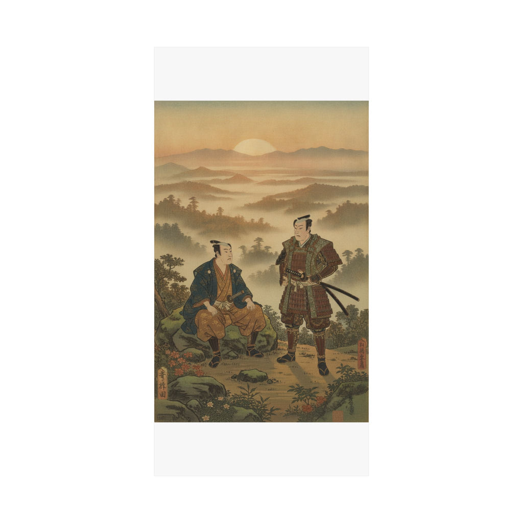 Scenic Nature — A Daimyo Talking To One Of His Retainers — Matte Poster