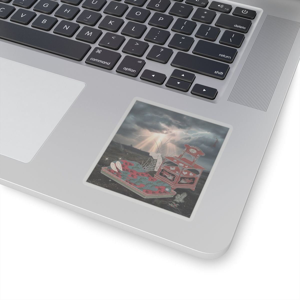Dramatic Storm — Cabinet For The Toilet And Bed-Clothes — Kiss-Cut Sticker