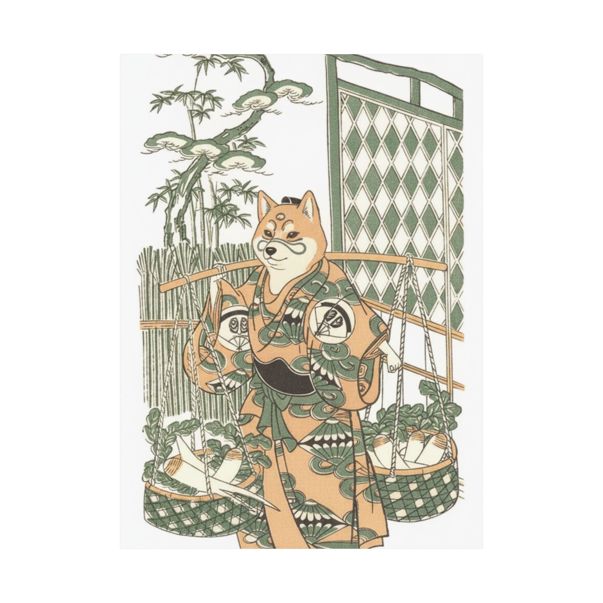 Ecommerce Main — Kabuki Actor Onoe Kikugorō I In The Belle Of Asakusa Temple (Keisei Asakusa No K — Matte Poster