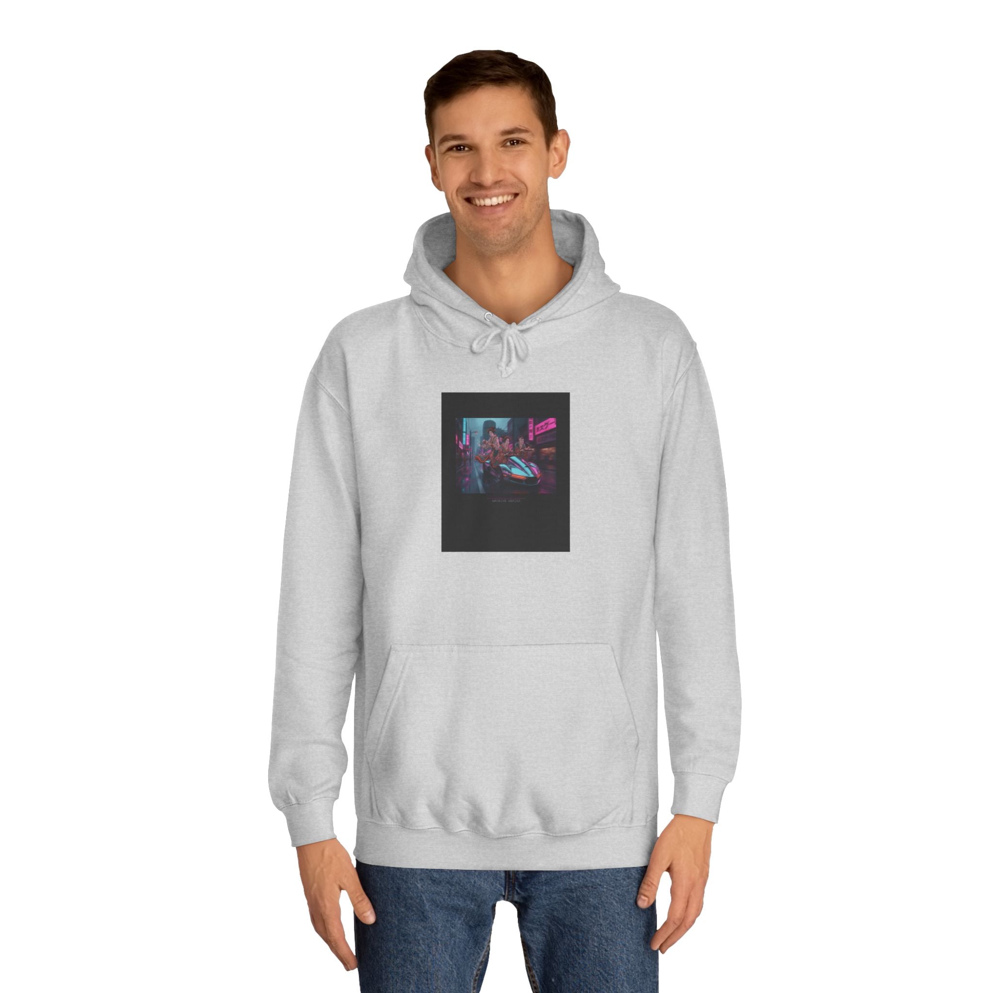 Neon Cyberpunk Street Racer Nightscape Hoodie