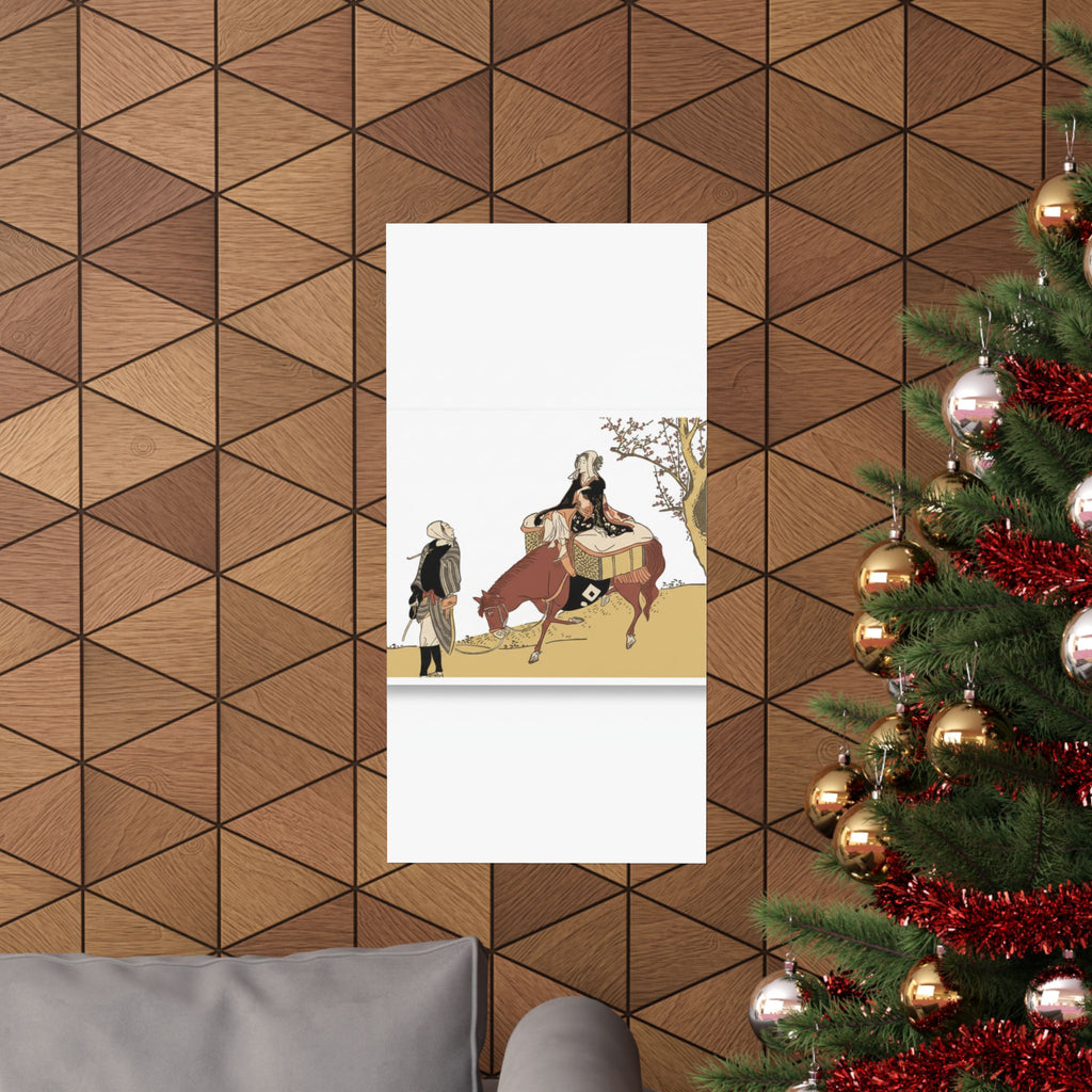 Ecommerce Main — Version Of Legend Of Michizane: Woman Riding Ox Which A Man Is Leading — Matte Poster