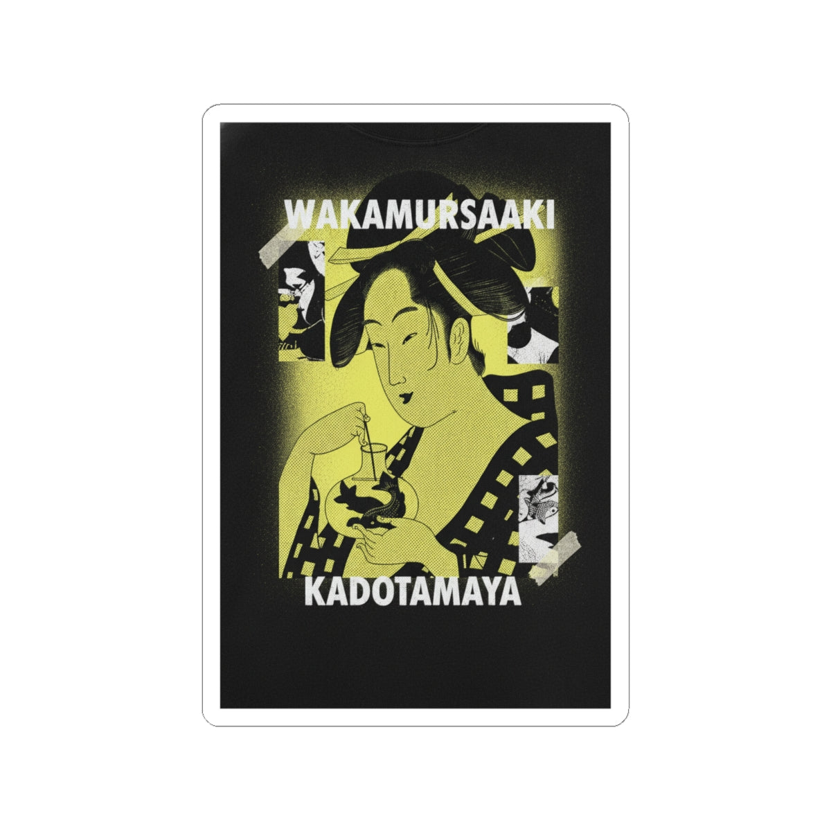 Streetwear Collage — Wakamurasaki Of The Kadotamaya — Kiss-Cut Sticker