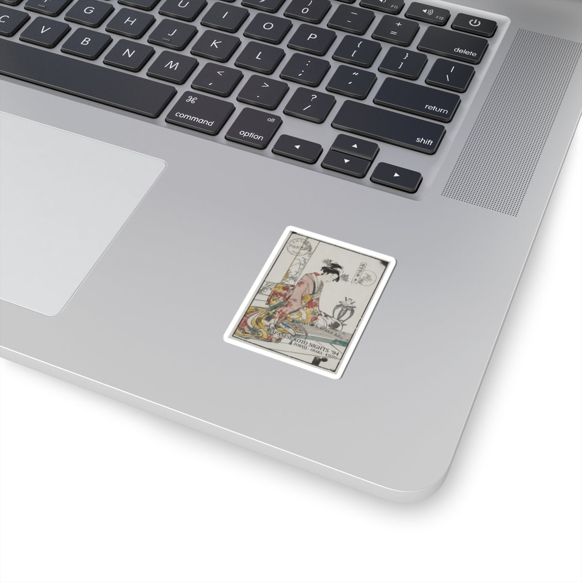 Vintage Bootleg — Young Lady Playing A Musical Instrument — Kiss-Cut Sticker