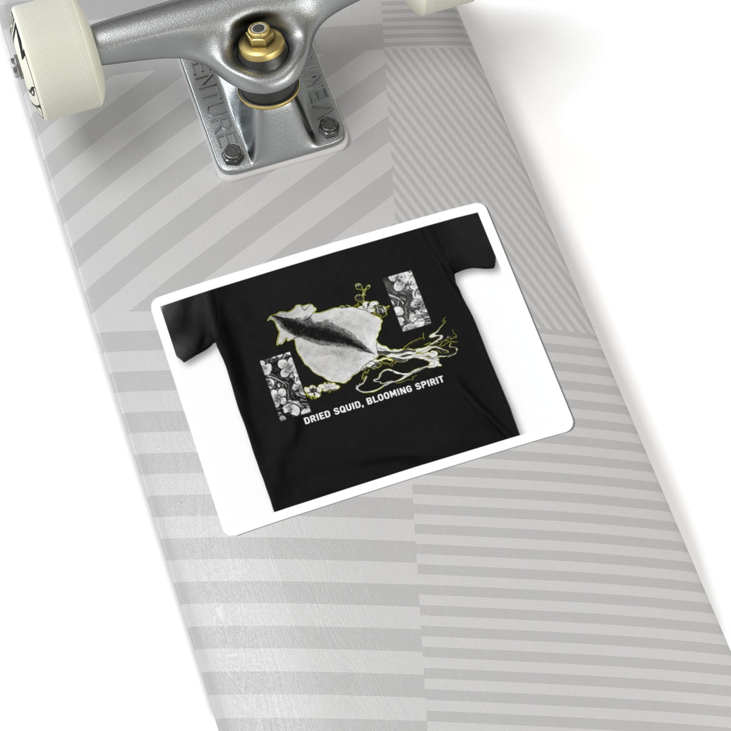 Streetwear Collage — Dried Cuttle-Fish And Plum Blossoms — Kiss-Cut Sticker