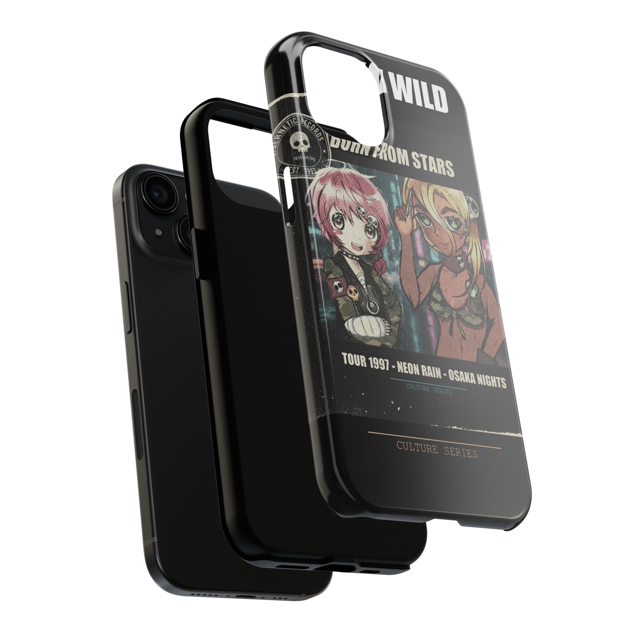 Neon Rain Osaka Nights Anime Tour Poster Phone Case