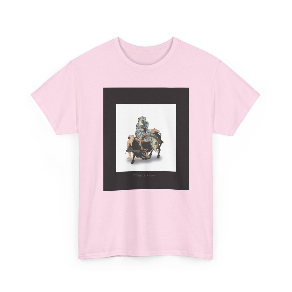 CITY NEVER SLEEPS | Roshungi (Chinese, Lu Zhunyi) As A Woman With A Pipe Riding On A Buffalo Graphic Tee — Graphic Tee