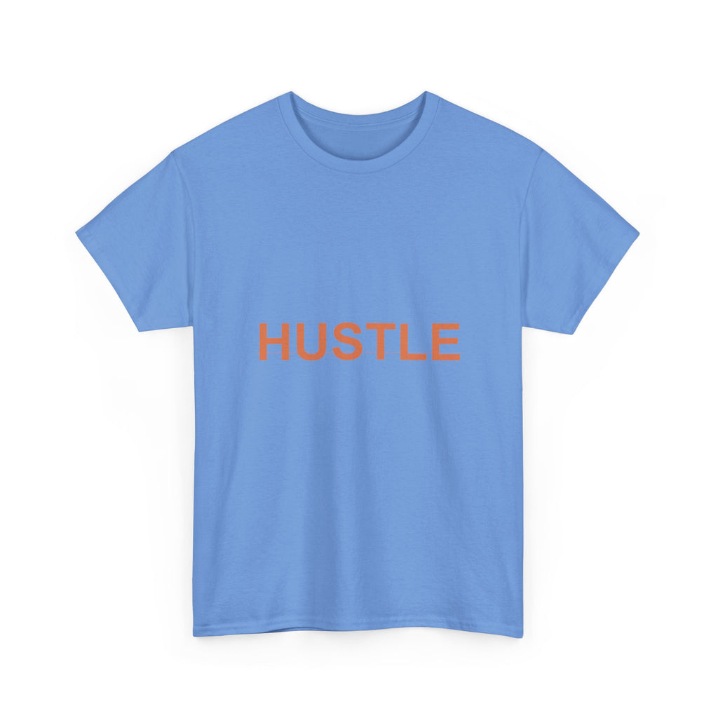 HUSTLE Bold Burnt-Orange Minimal Typography Tee
