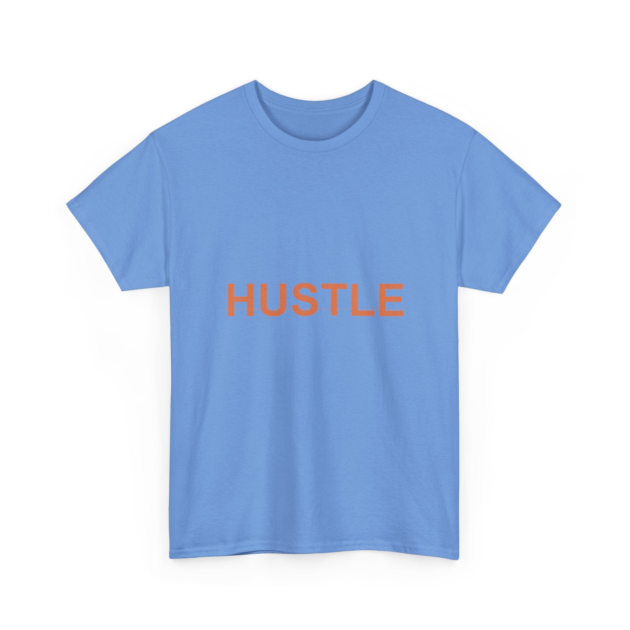 HUSTLE Bold Burnt-Orange Minimal Typography Tee