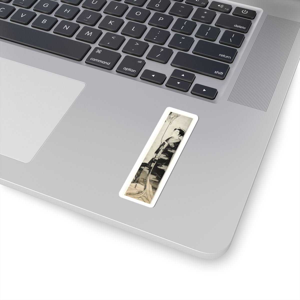 Ecommerce Main — A Woman Playing With A Monkey Which Has Climbed A Tree — Kiss-Cut Sticker