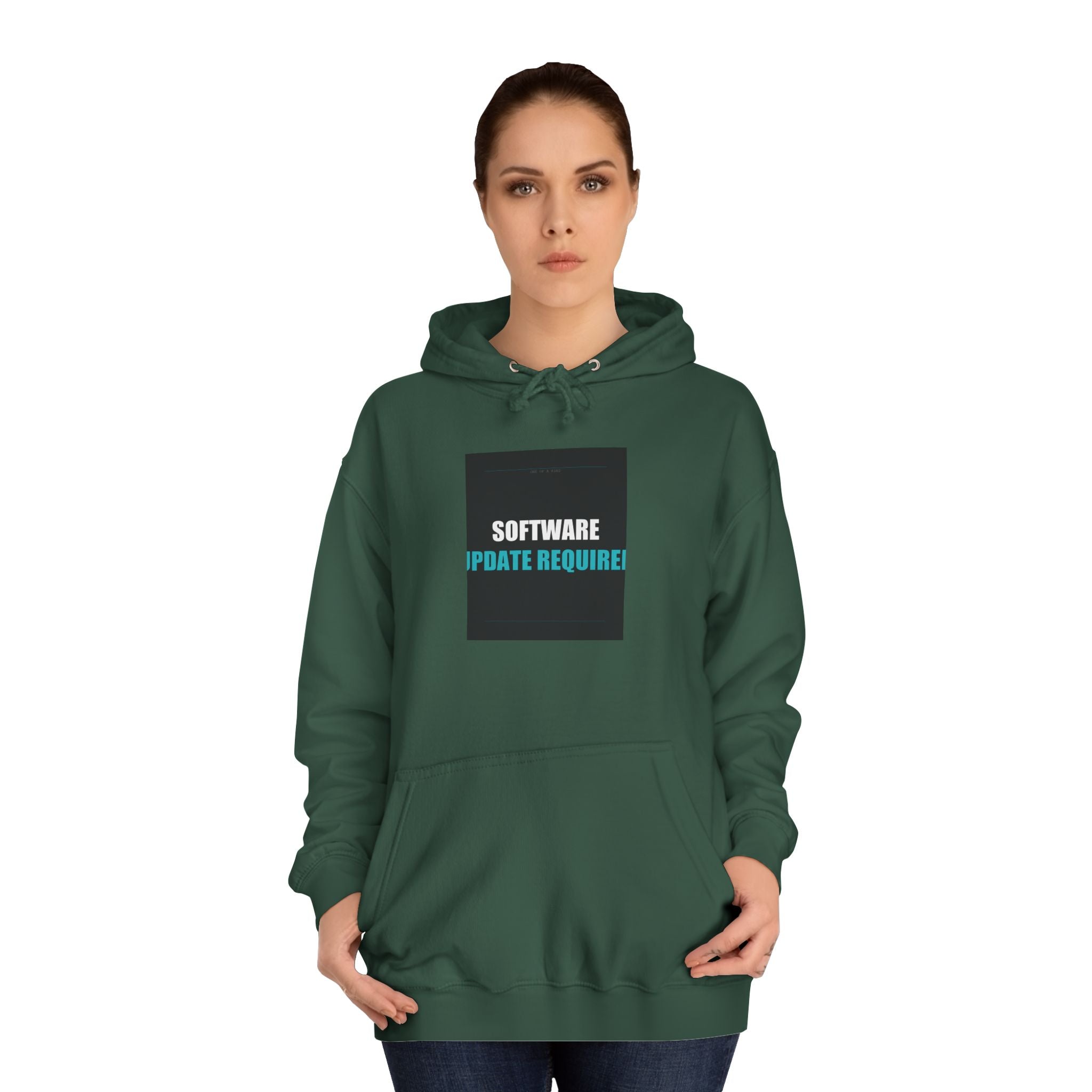 SOFTWARE UPDATE REQUIRED Cyan Slogan Hoodie