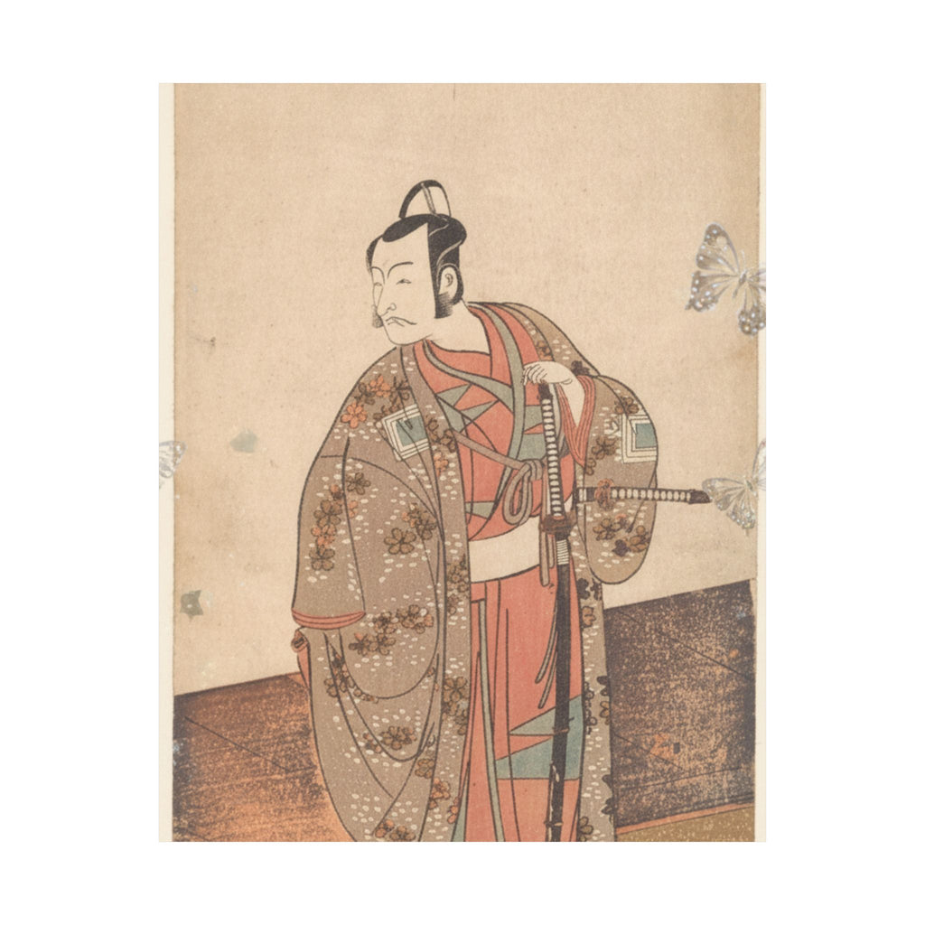 Ecommerce Main — The Actor Ichikawa Danjuro V Standing Inside Of A House And In Front Of An Engaw — Matte Poster