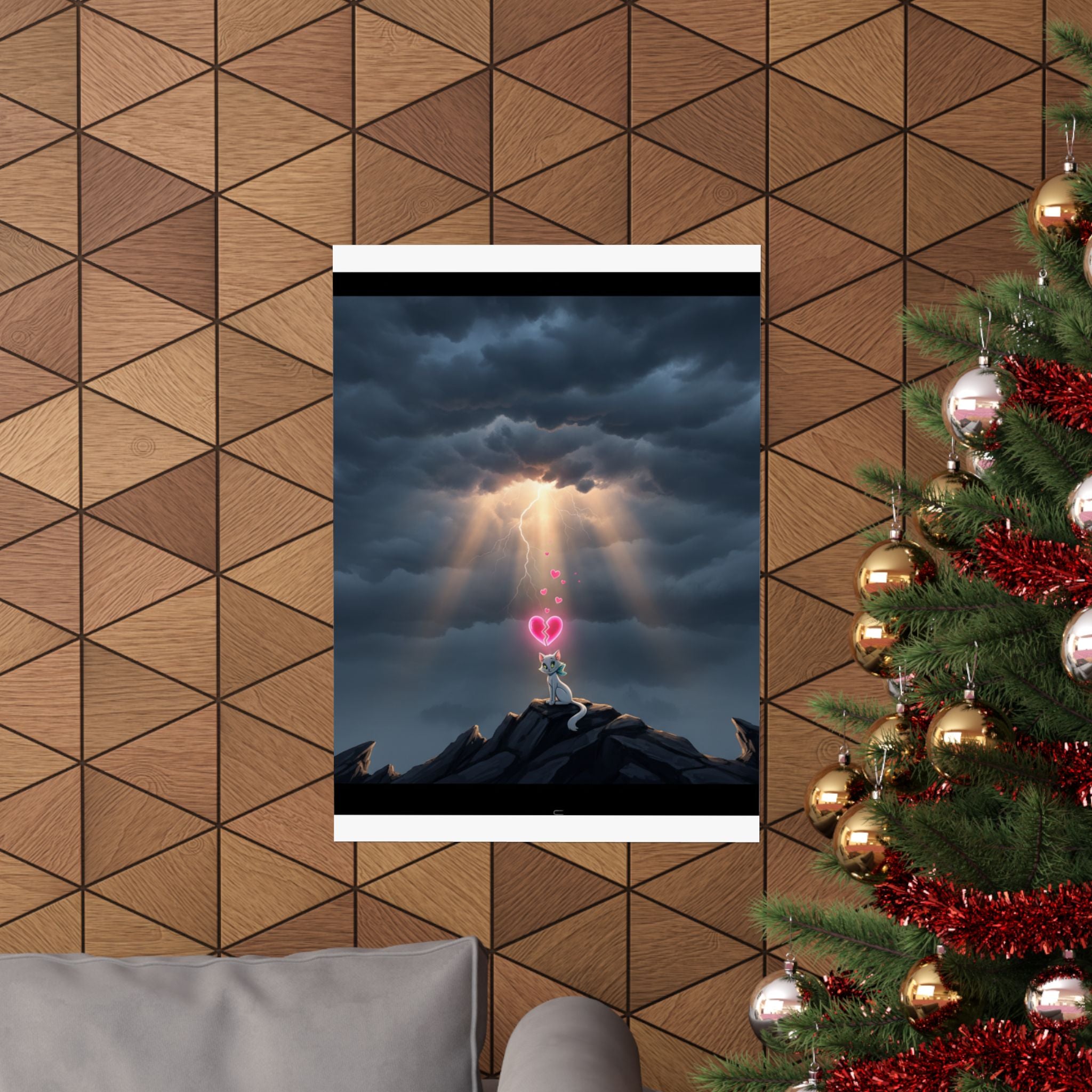Dramatic Storm — Cat — Matte Poster