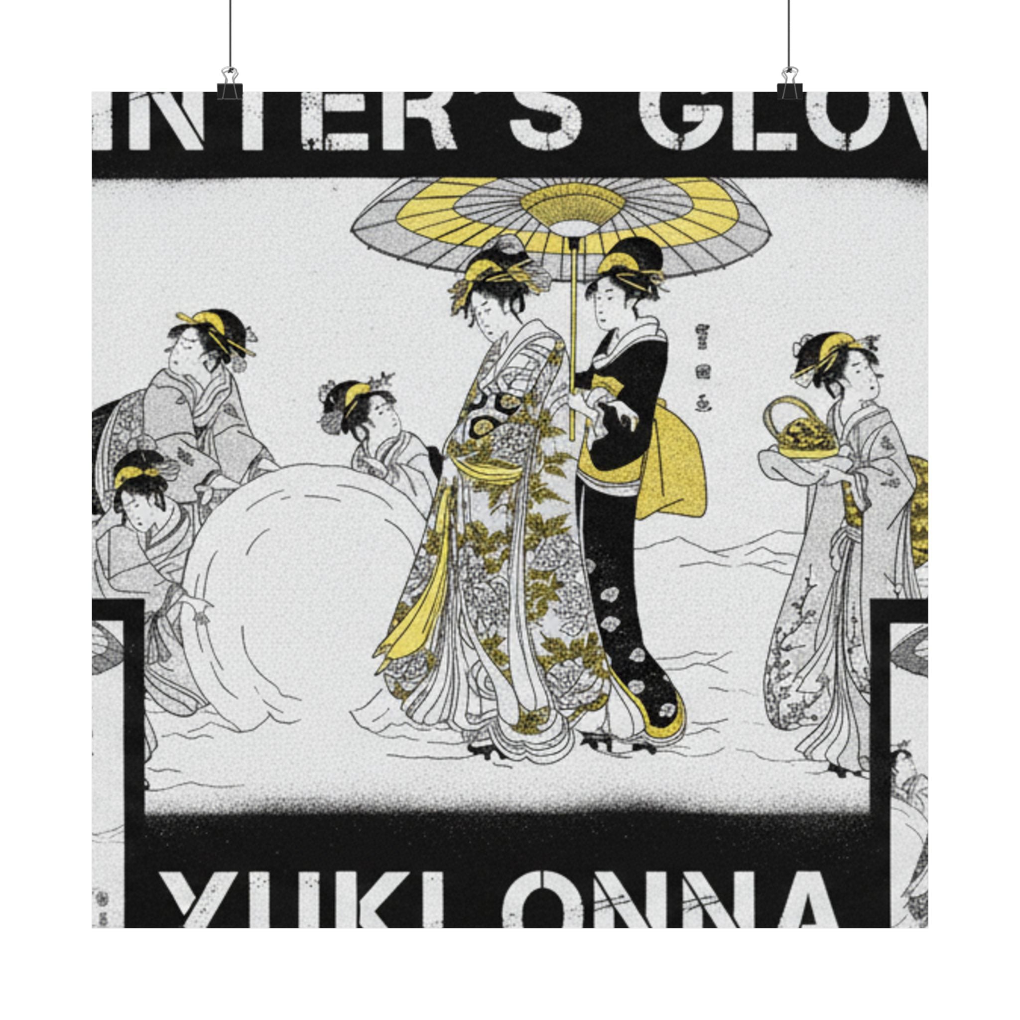 Streetwear Collage — Courtesans And Attendants Making A Giant Snowball — Matte Poster