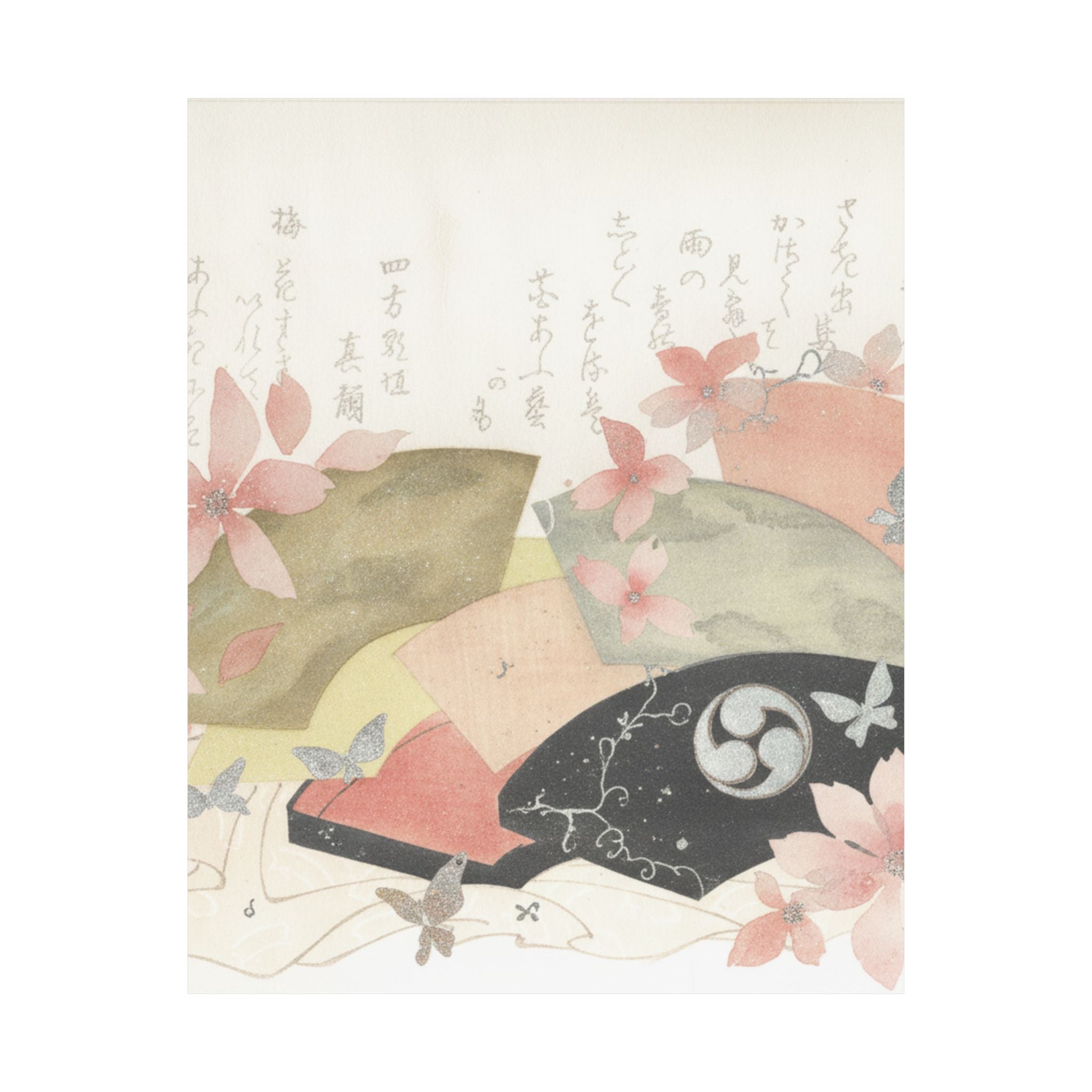 Watercolor — Fan-Box With Fans — Matte Poster