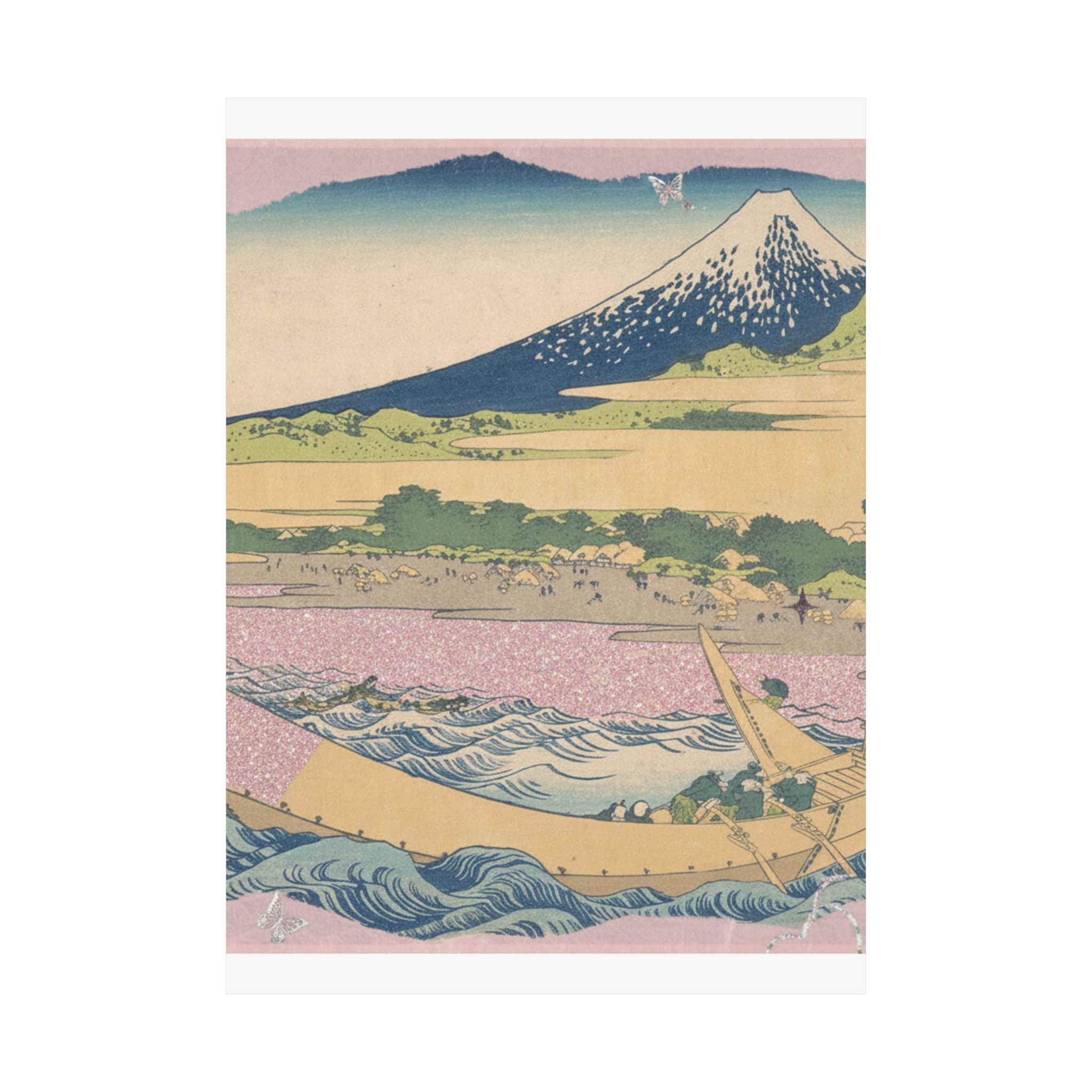 Scenic Nature — Tago Bay Near Ejiri On The Tōkaidō (Tōkaidō Ejiri Tago No Ura Ryaku Zu), From Th — Matte Poster