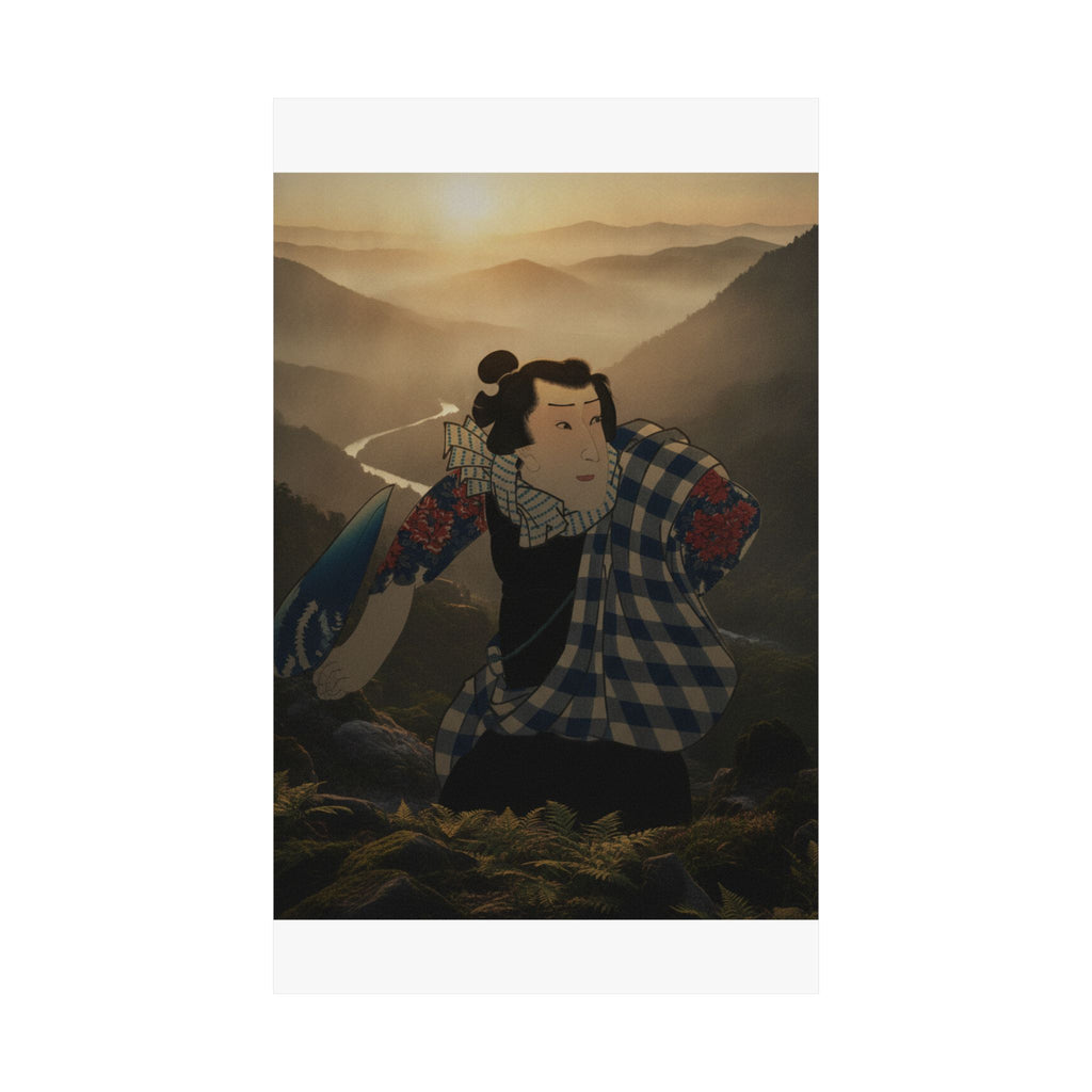 Scenic Nature — Ichimura Takenojō V As Yukanba Kozō Kichiza, From A Modern Water Margin (Kinsei  — Matte Poster