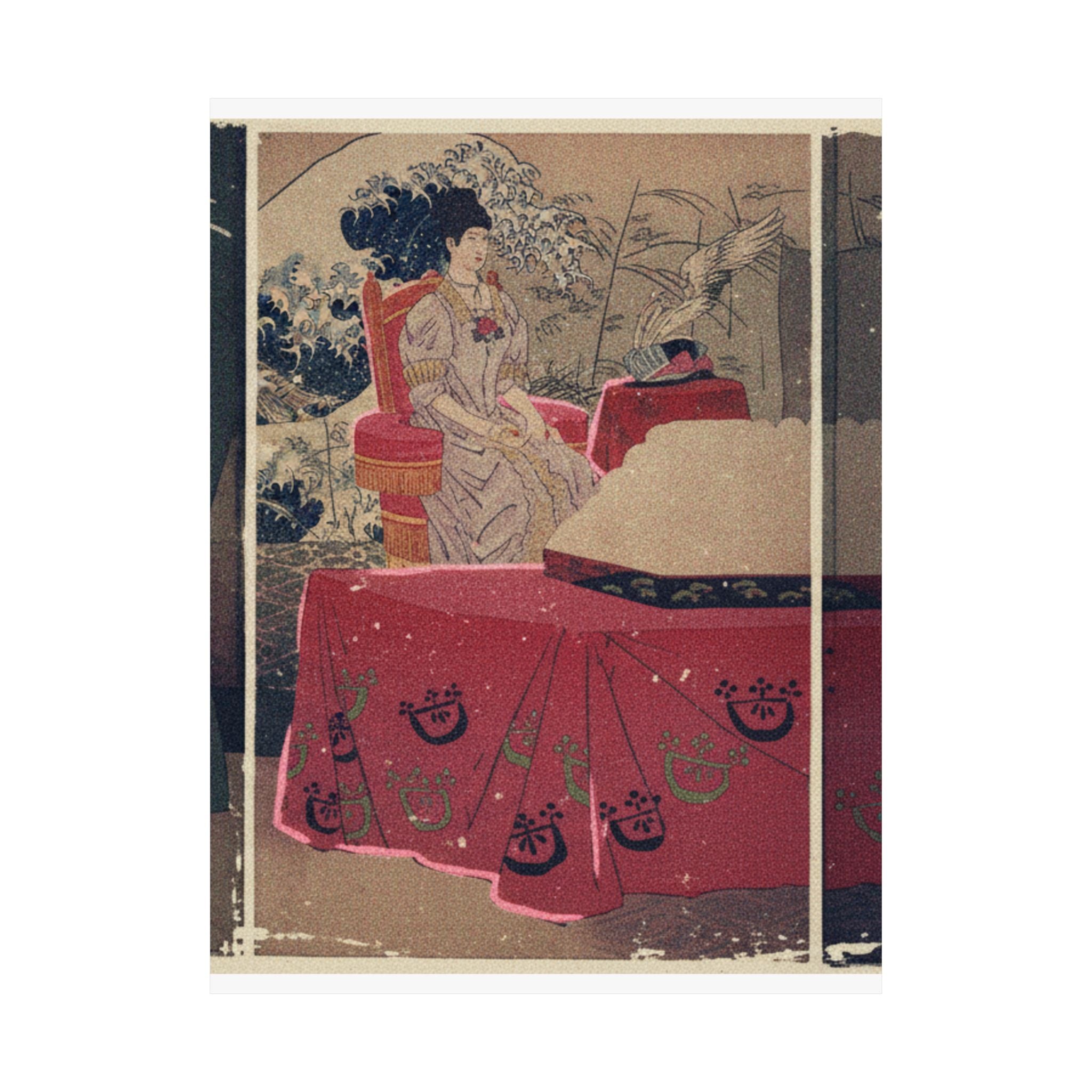 Japanese Street — Illustration Of The  Empress Visiting The General Staff Headquarters [To Present — Matte Poster