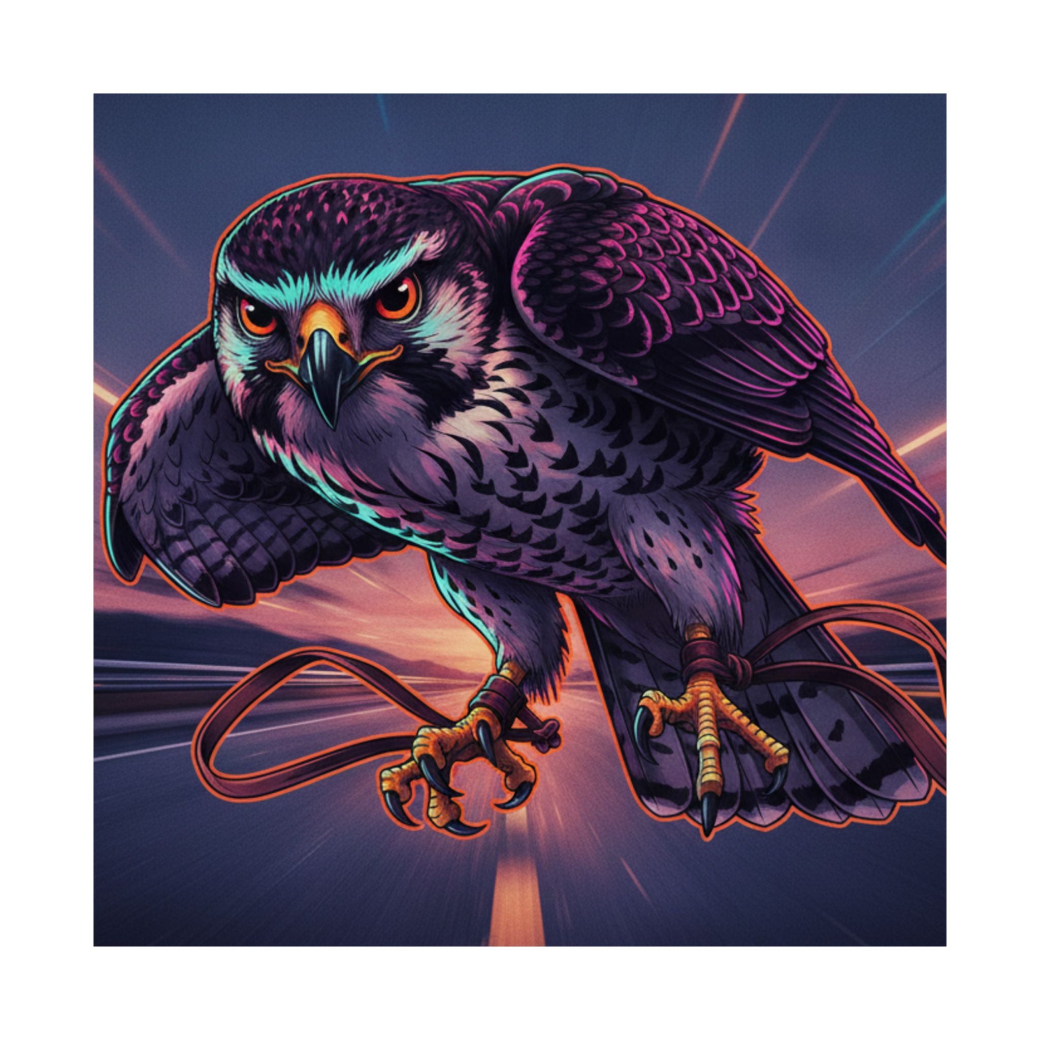 Fast Furious — Hawk Tied To Perch — Matte Poster
