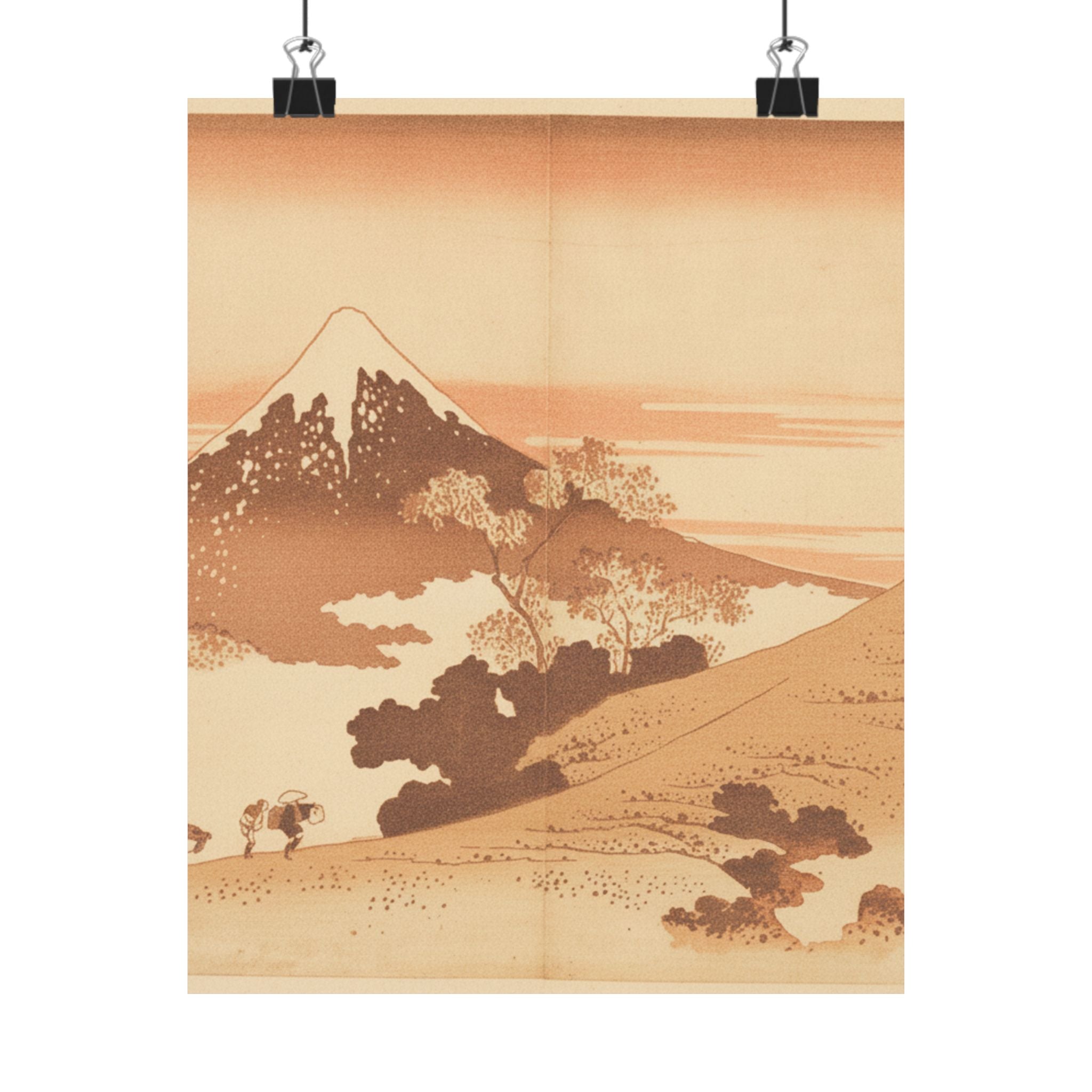 Southern Sunset — Fuji From Inume (?) Pass — Matte Poster