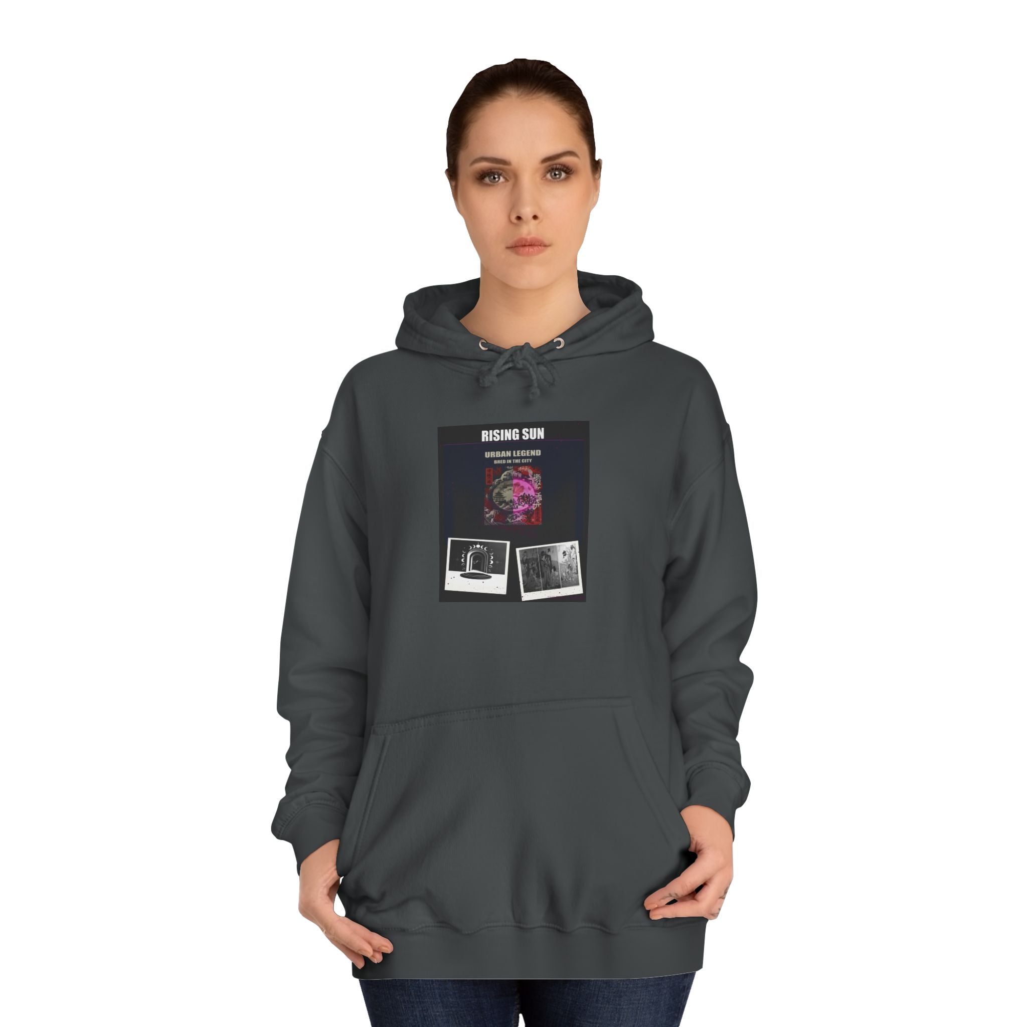 RISING SUN Magenta Night Poster Collage Hoodie