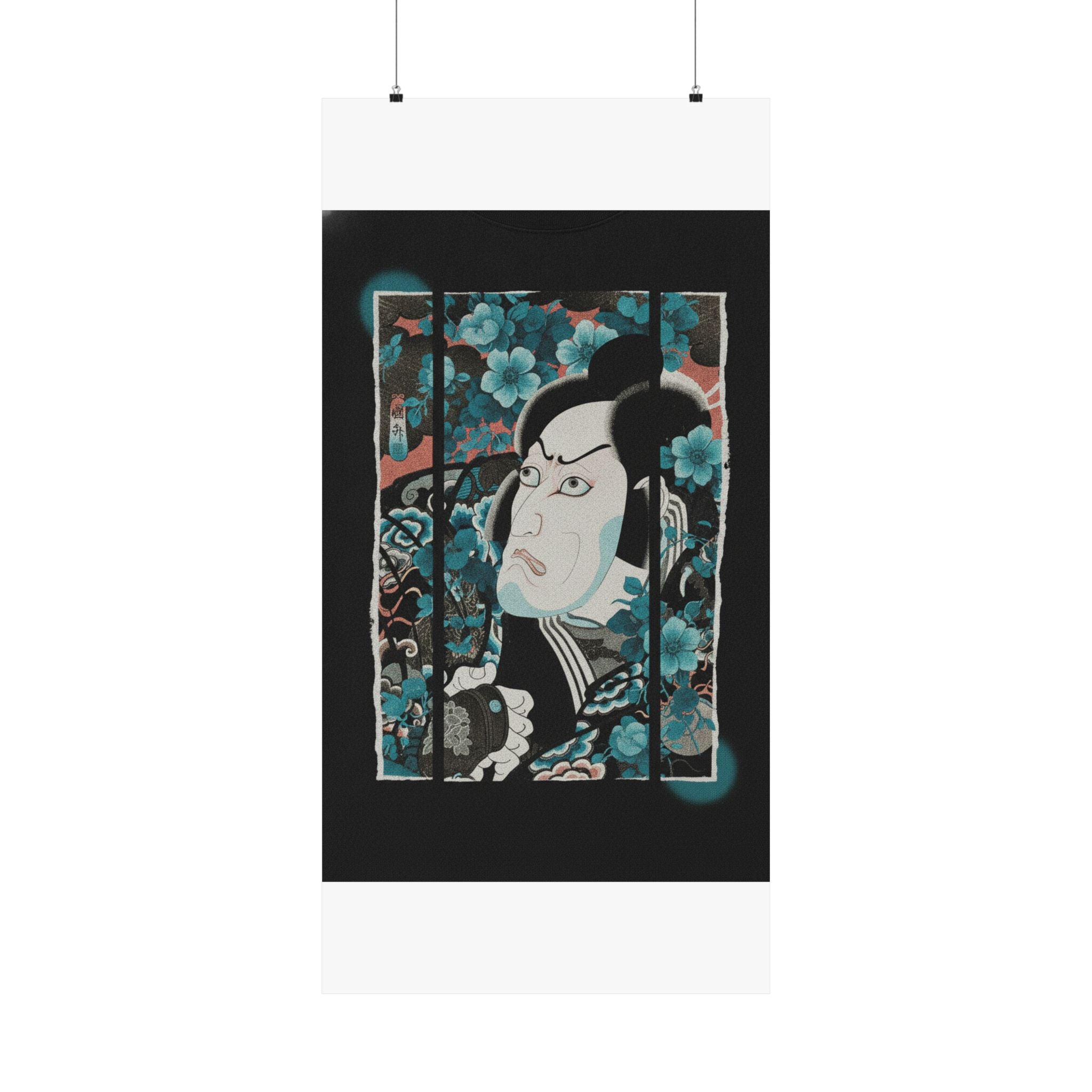 Streetwear Collage — Kabuki Actor Ichikawa Ebizō V As Kumagai Jirō Naozane — Matte Poster
