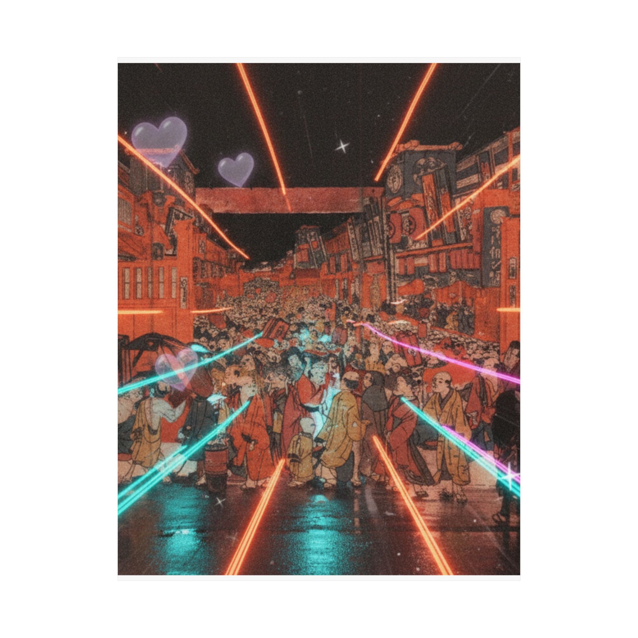 Fast Furious — Sakaichō Fukiyachō Kaomise Yoshibai No Zu — Matte Poster