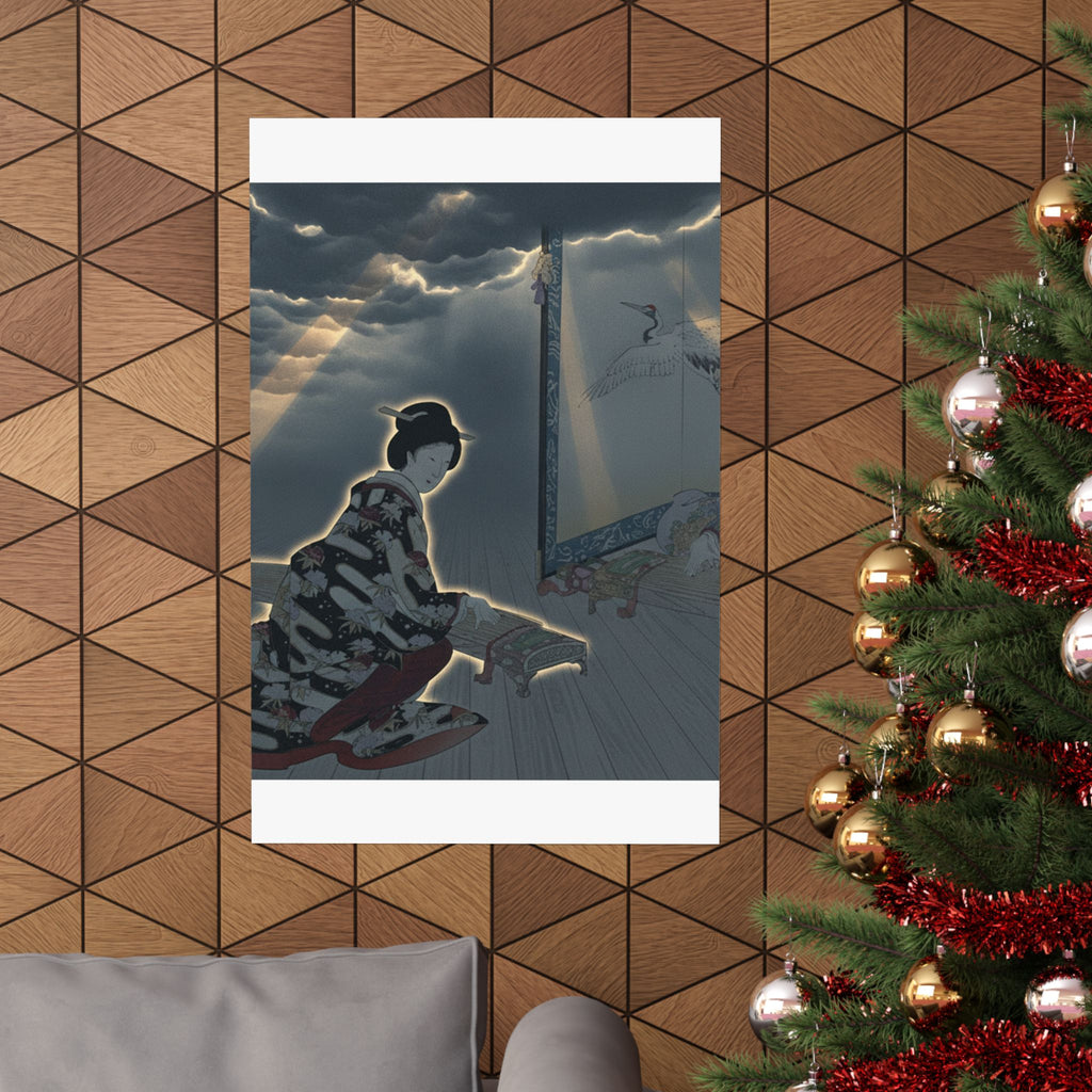 Dramatic Storm — Chiyoda Castle (Album Of Women) — Matte Poster