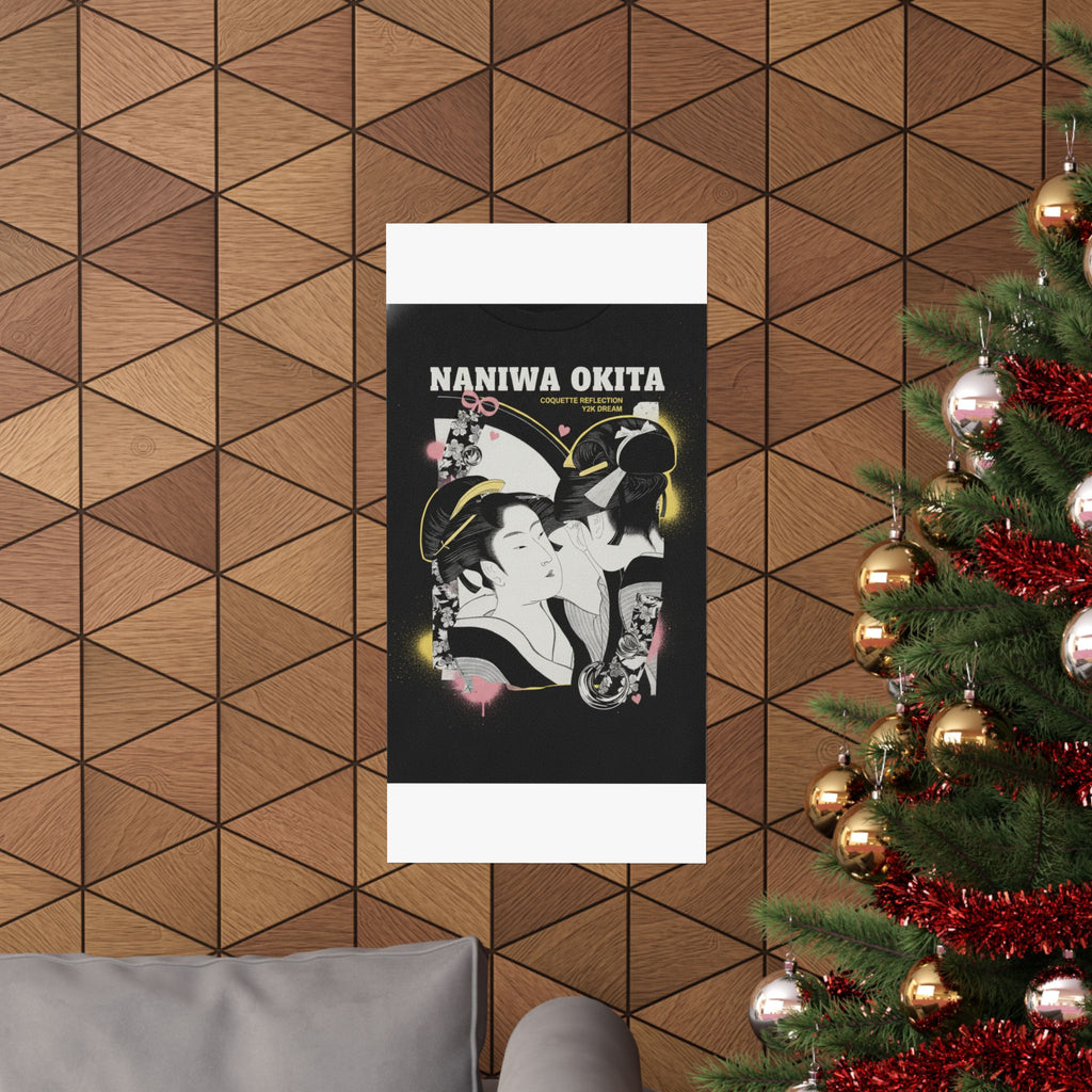 Streetwear Collage — Naniwa Okita Admiring Herself In A Mirror — Matte Poster