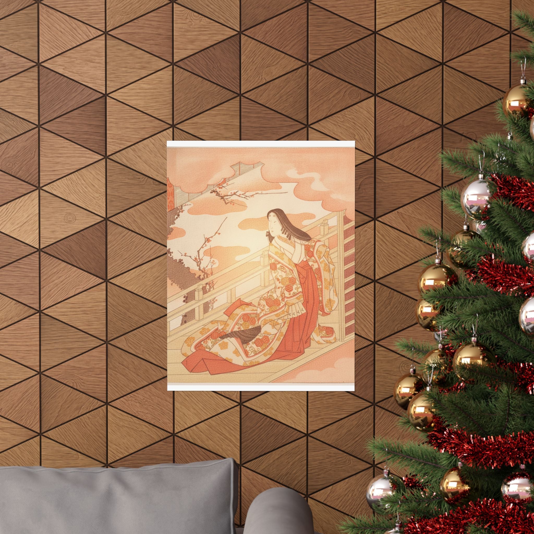 Southern Sunset — Court Lady Praising The Plum Blossom — Matte Poster