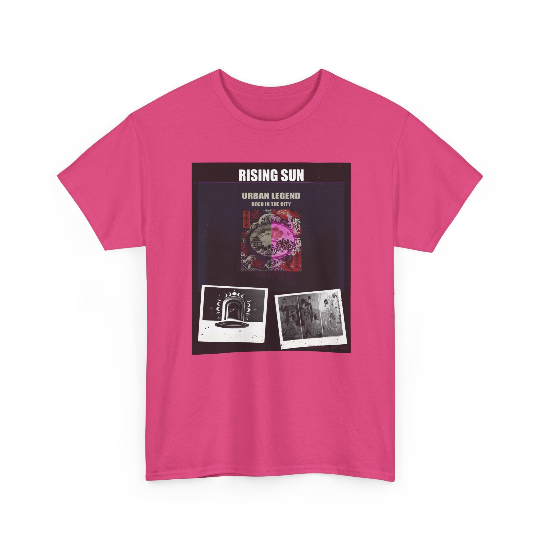 RISING SUN Magenta Night Poster Collage Graphic Tee