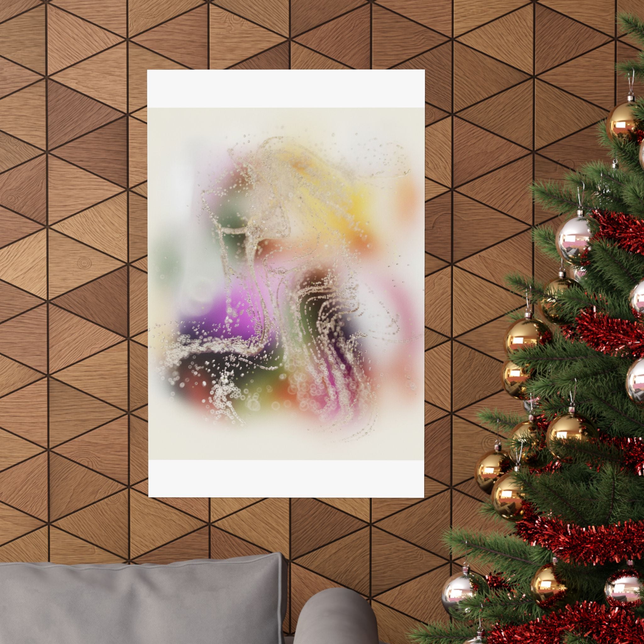 Dreamy Blurred Colour Cloud Abstract Art Poster