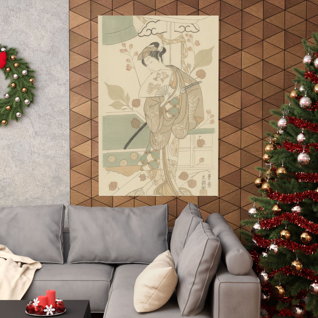 Botanical — The Actor Ichikawa Uzayemon Ix 1724–1785 In A Female Role — Matte Poster