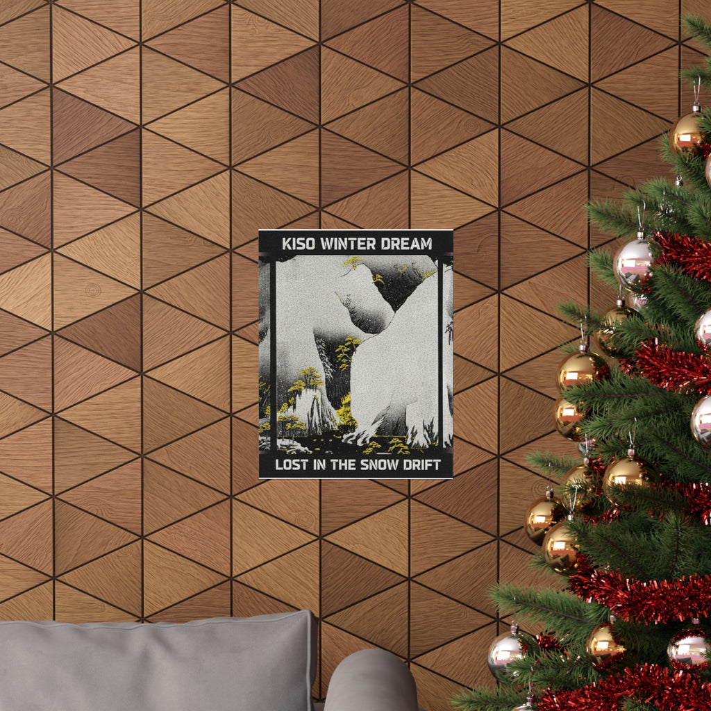 Streetwear Collage — Kiso Gorge In The Snow — Matte Poster