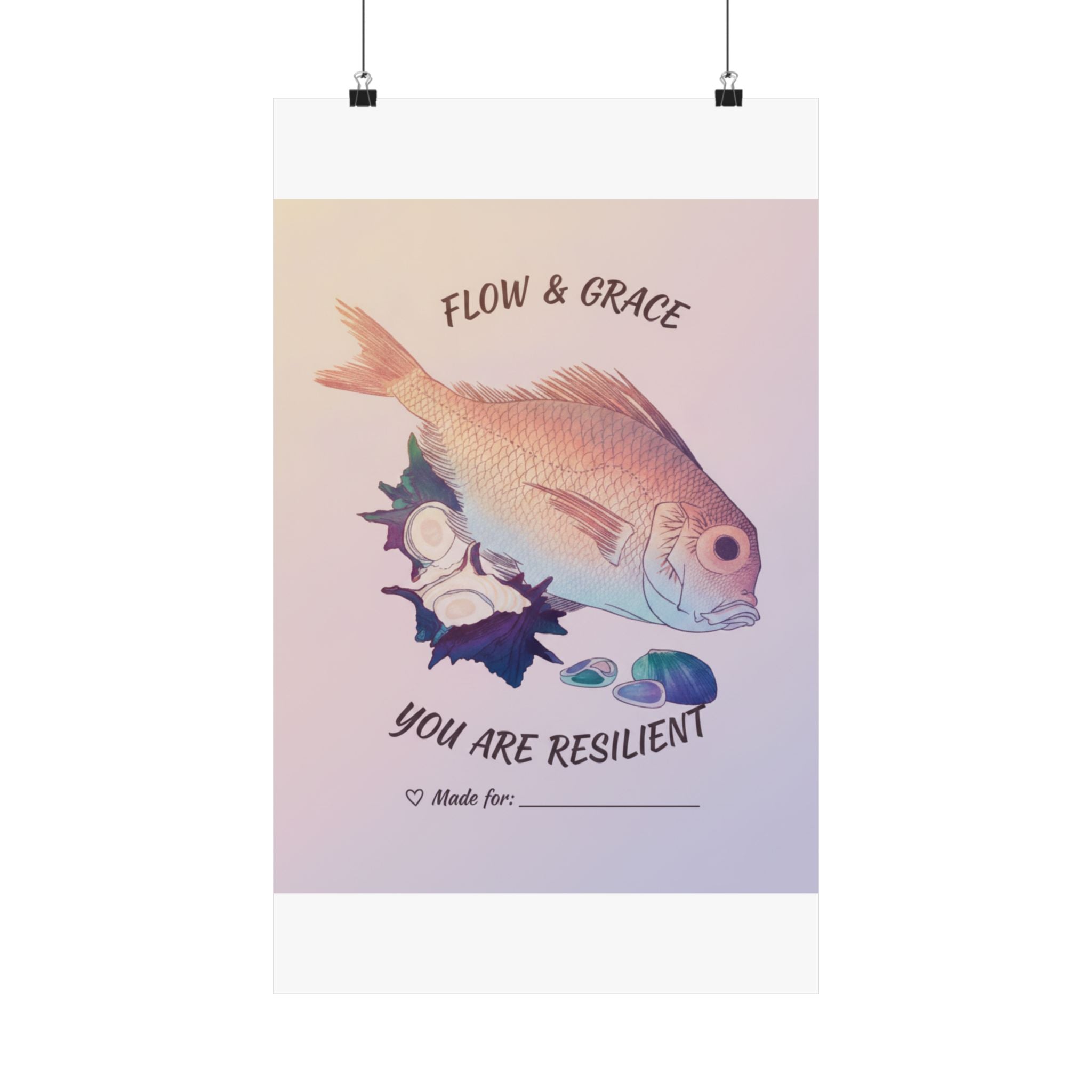 Affirmation — Tai Fish And Top-Shells — Matte Poster