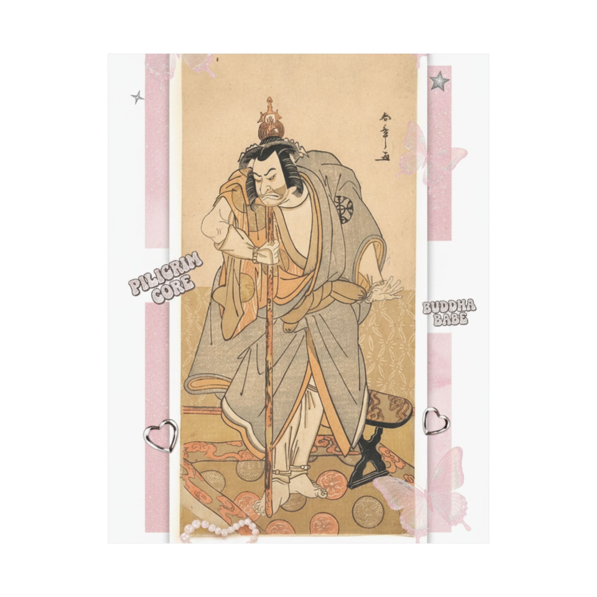Ecommerce Main — The Actor Nakamura Nakazo As A Rokuju-Rokubu (Pilgrim To Buddhist Temple) — Matte Poster