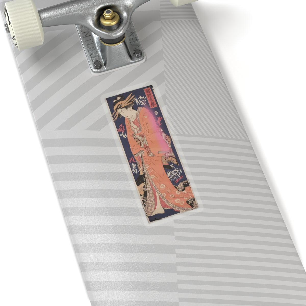 Japanese Street — Geisha, Probably A Singing Girl — Kiss-Cut Sticker