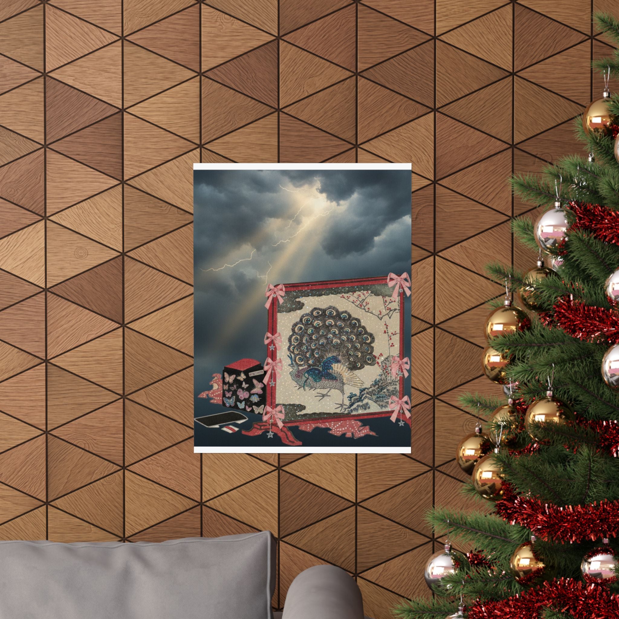 Dramatic Storm — Screen And Lady'S Work-Box — Matte Poster