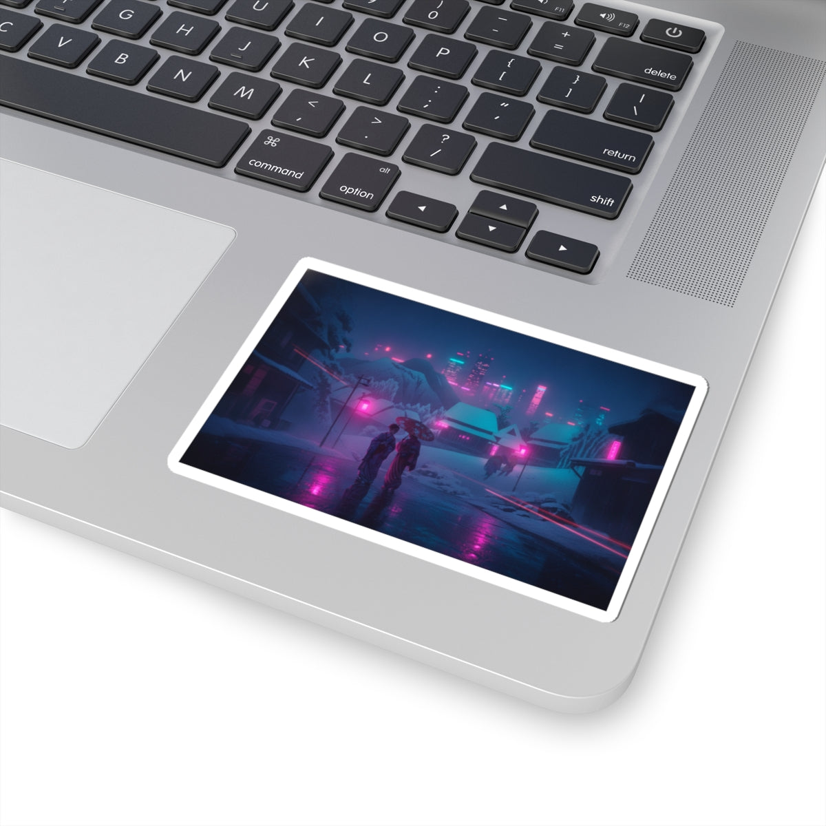 Neon Noir — Evening Snow — Kiss-Cut Sticker