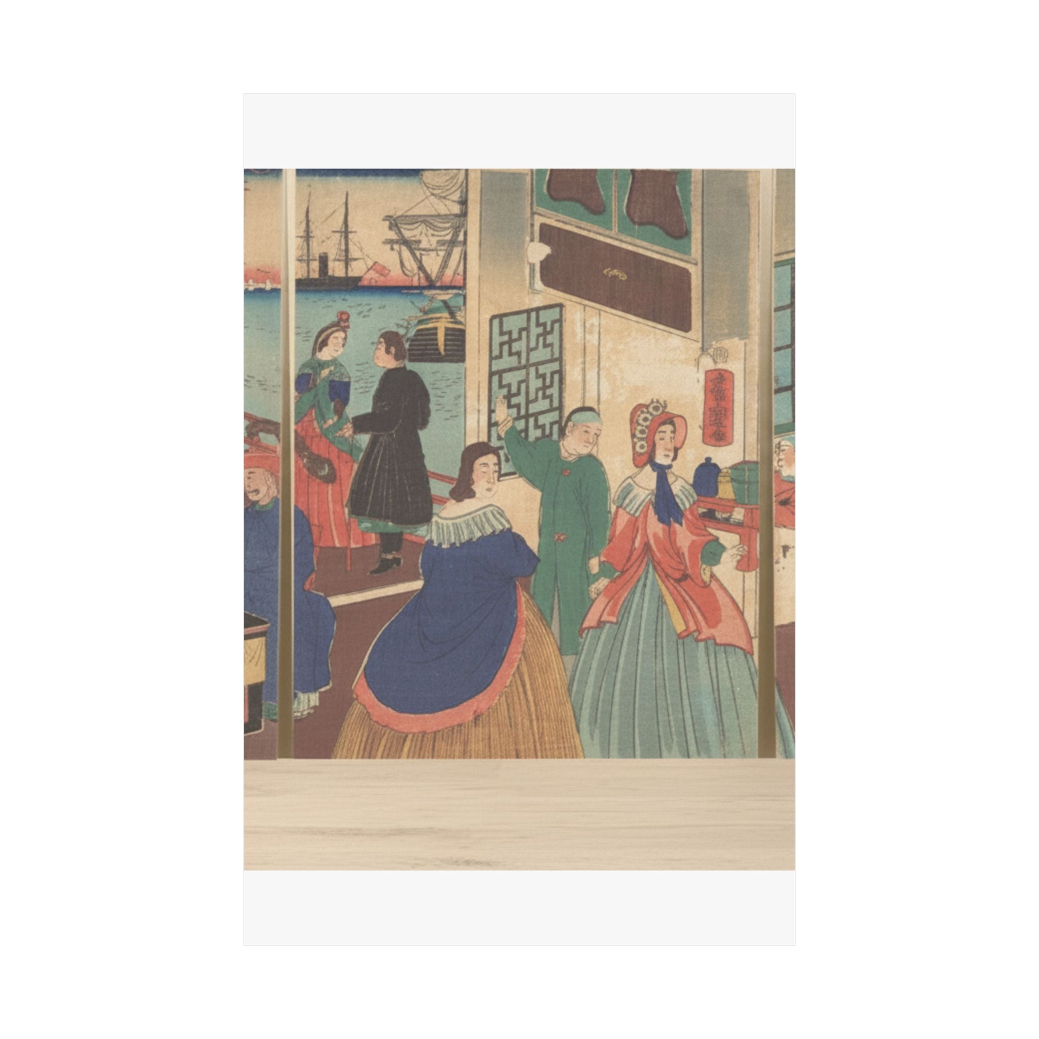 Product Marketing — People Of The Five Nations Drinking And Eating (Gokakoku Jinbutsu Dontaku No Zu) — Matte Poster