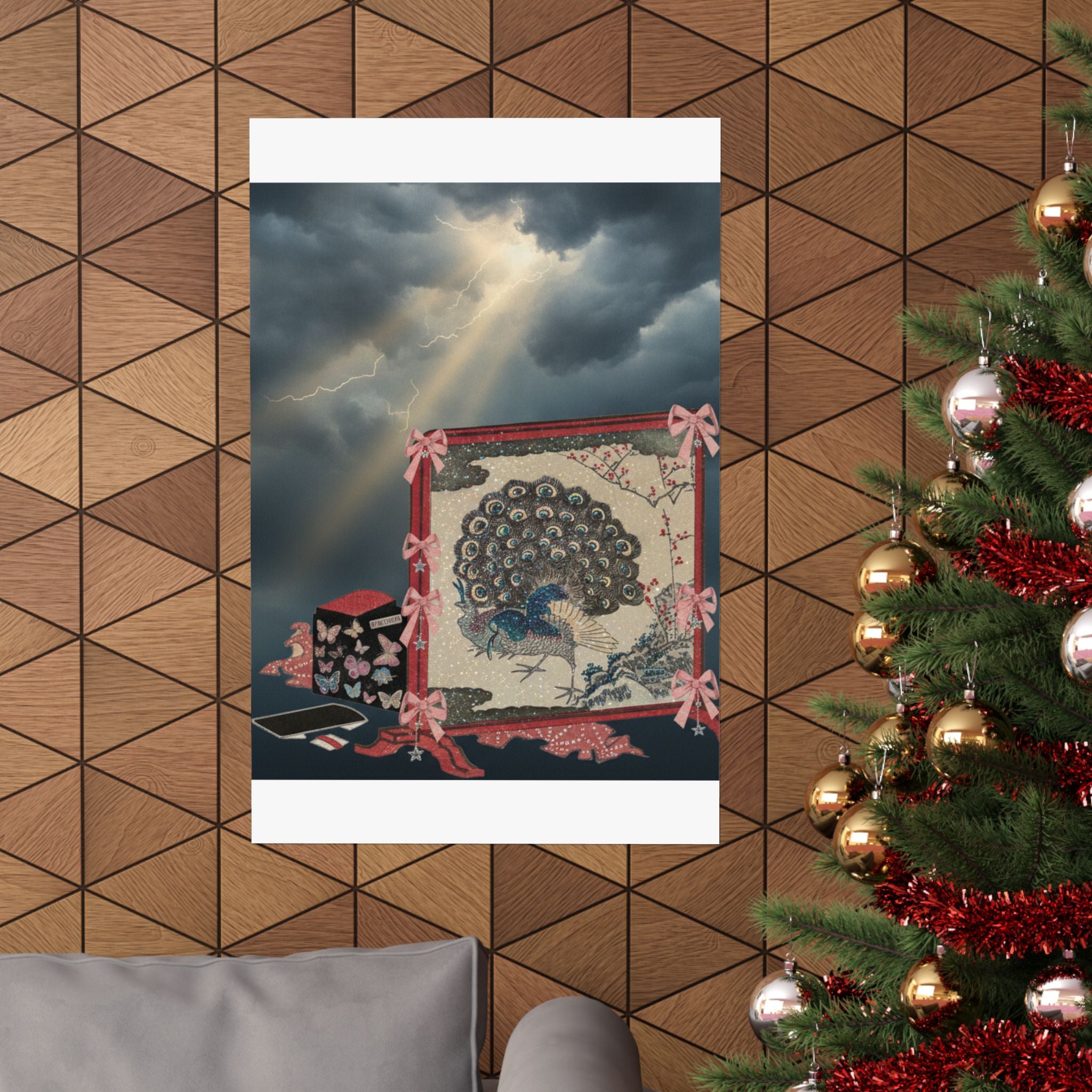Dramatic Storm — Screen And Lady'S Work-Box — Matte Poster