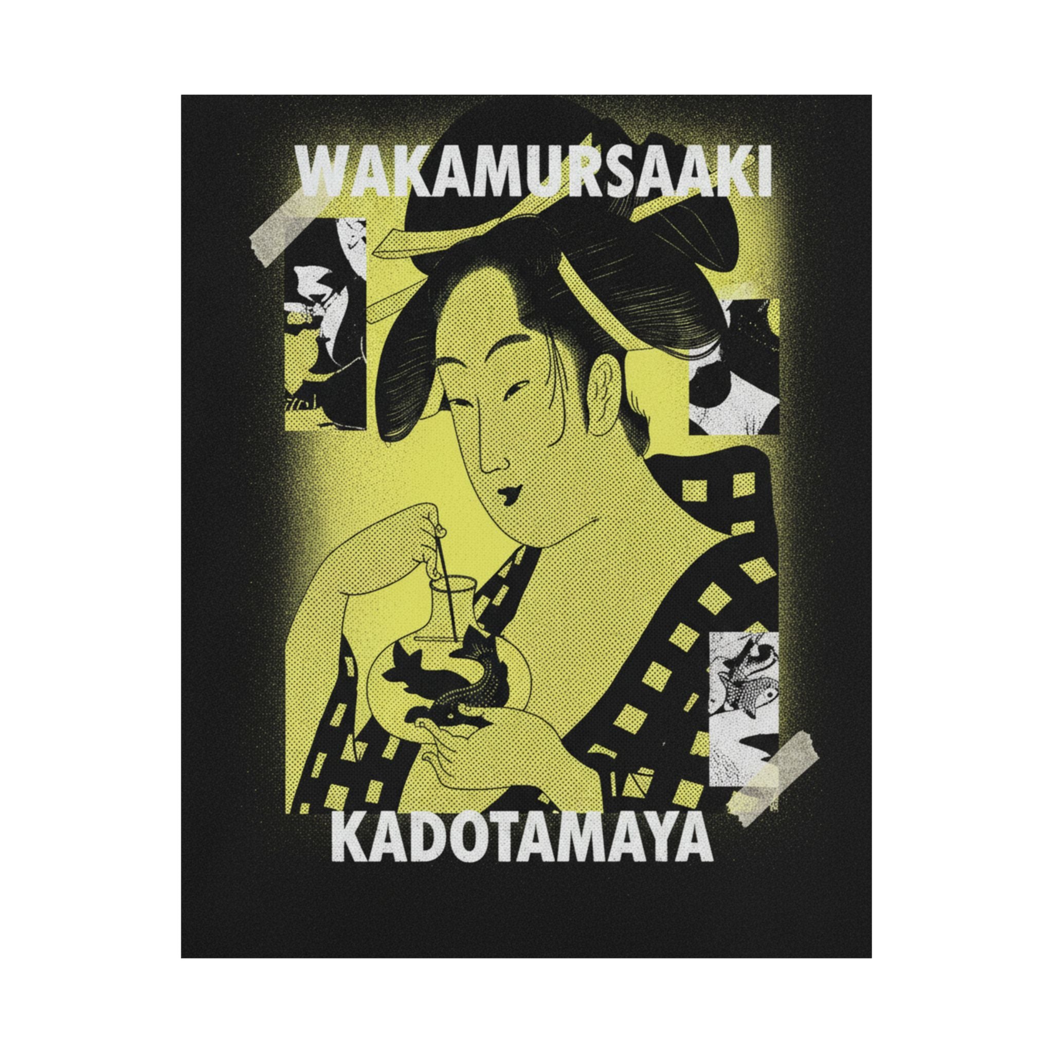 Streetwear Collage — Wakamurasaki Of The Kadotamaya — Matte Poster