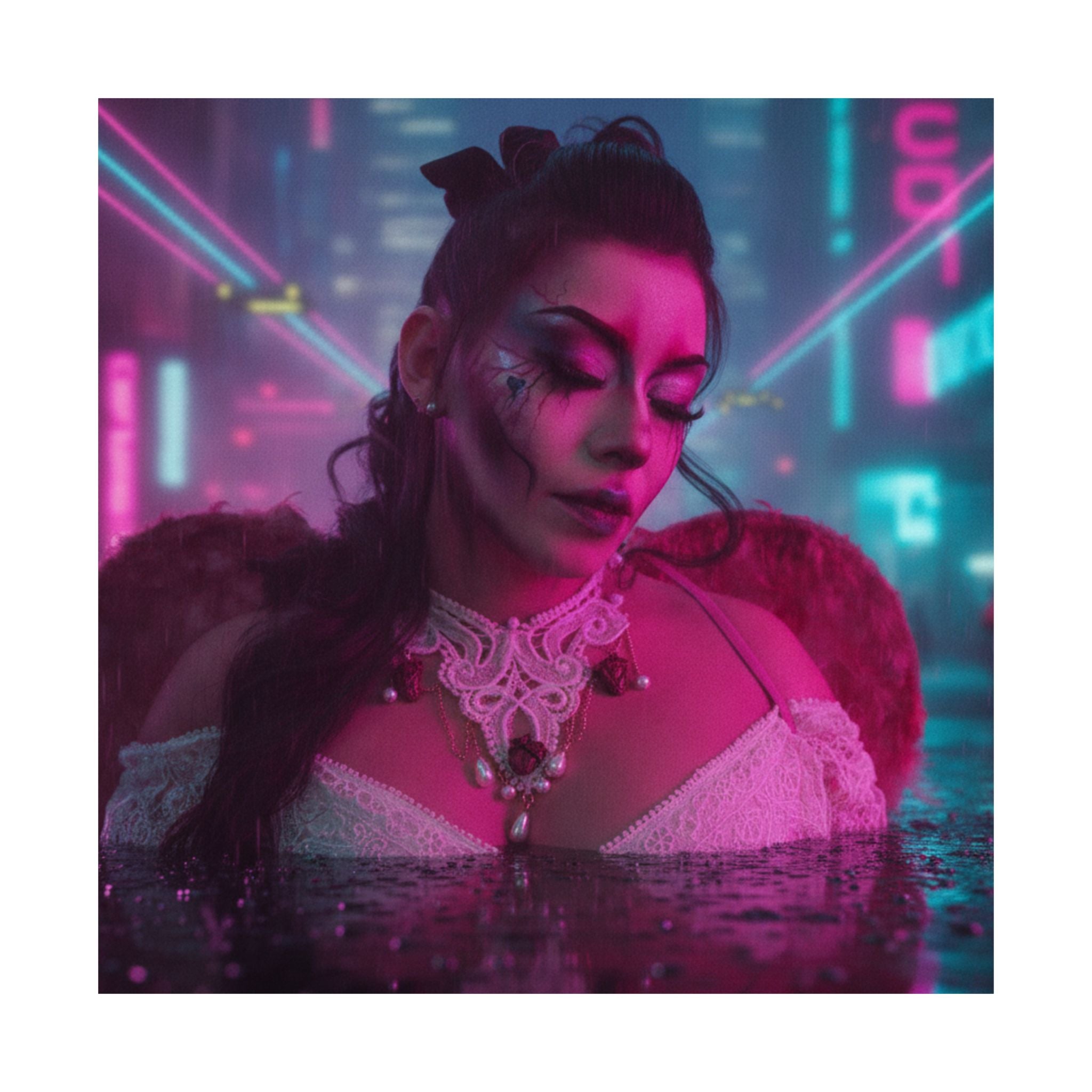 Neon Noir — Person — Matte Poster