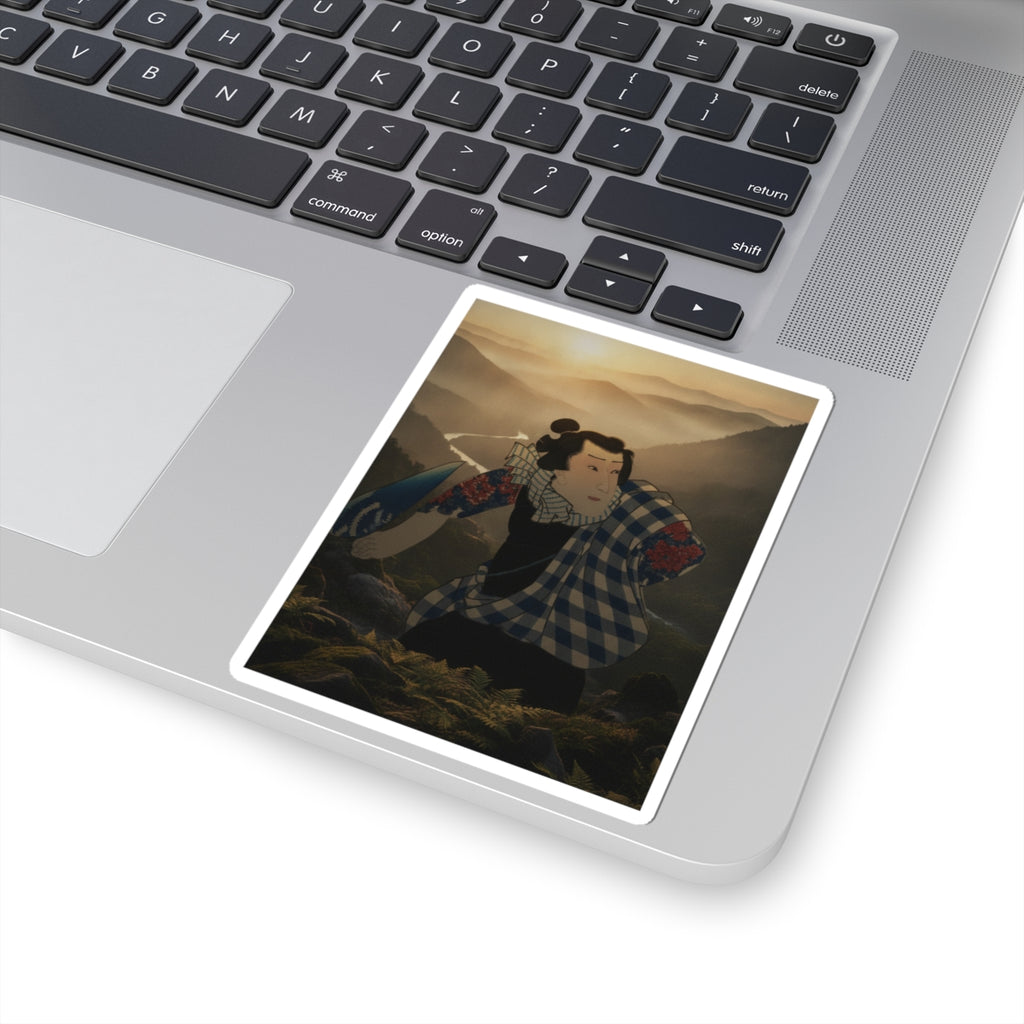 Scenic Nature — Ichimura Takenojō V As Yukanba Kozō Kichiza, From A Modern Water Margin (Kinsei  — Kiss-Cut Sticker