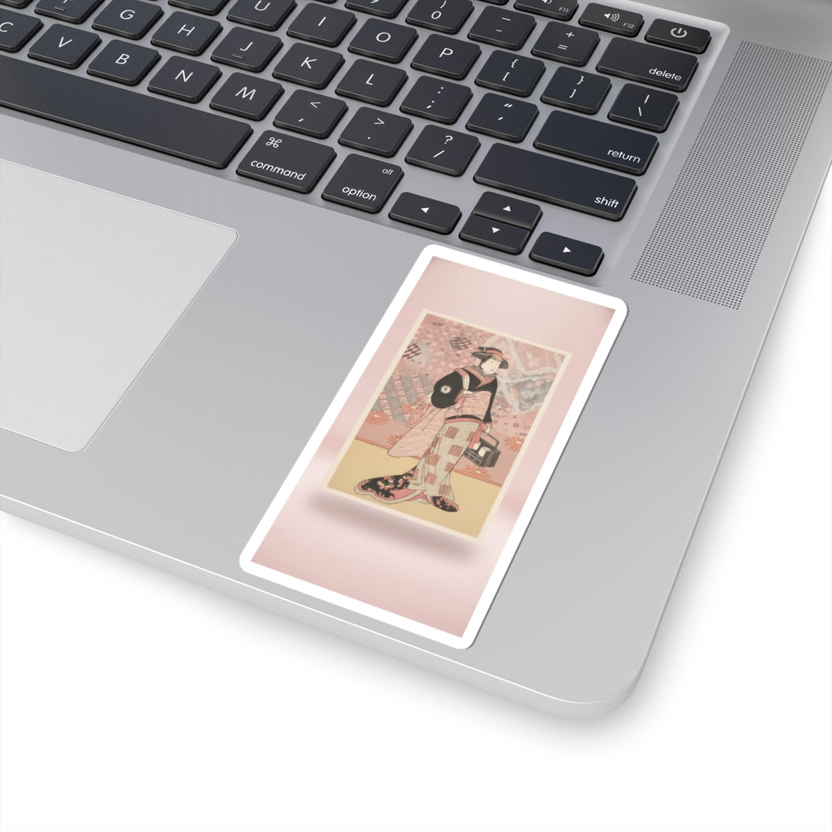 Product Marketing — The Actor Iwai Hanshiro Iv As A Woman In A Black Kimono — Kiss-Cut Sticker