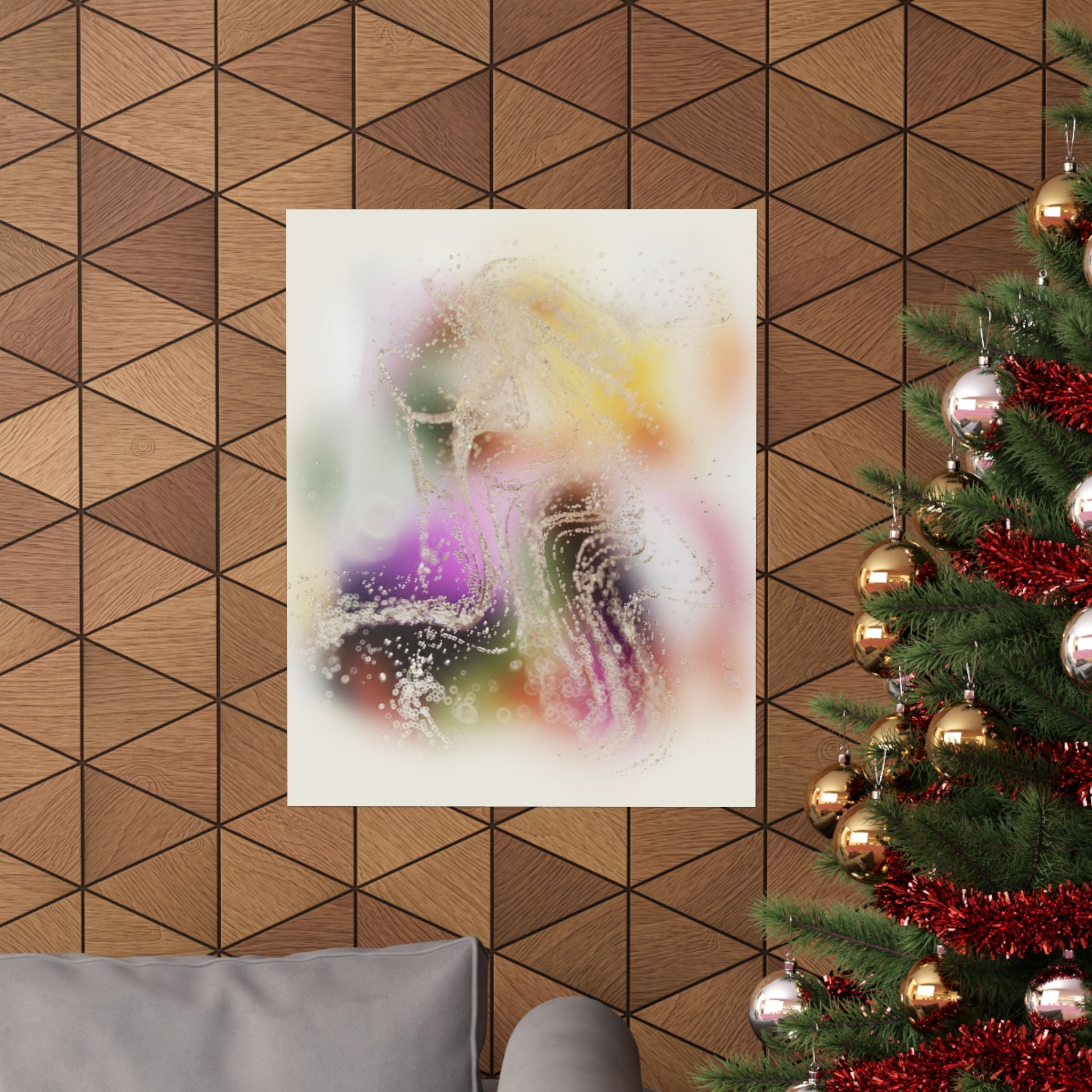 Dreamy Blurred Colour Cloud Abstract Art Poster