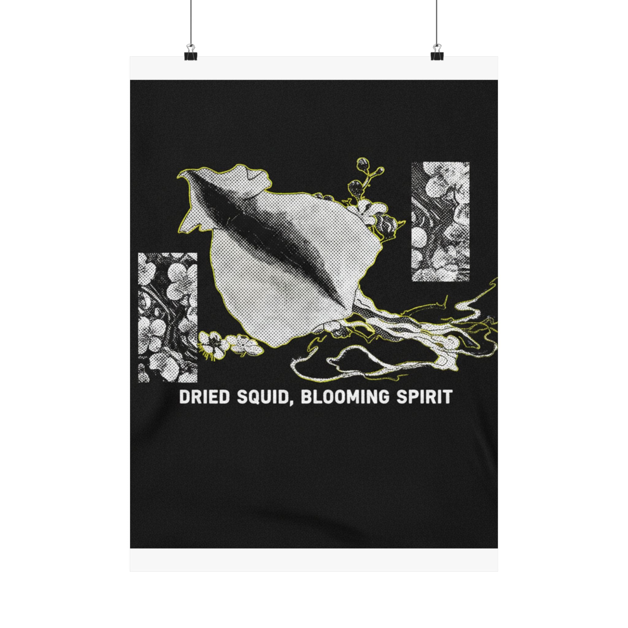 Streetwear Collage — Dried Cuttle-Fish And Plum Blossoms — Matte Poster