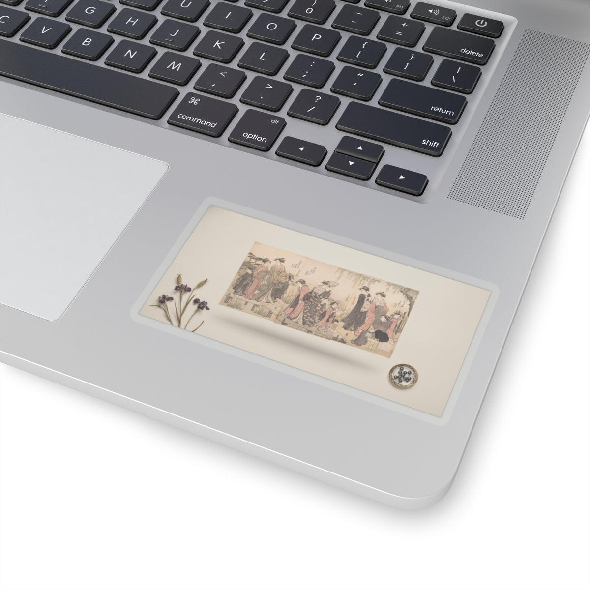 Product Marketing — Courtesans In An Iris Garden — Kiss-Cut Sticker