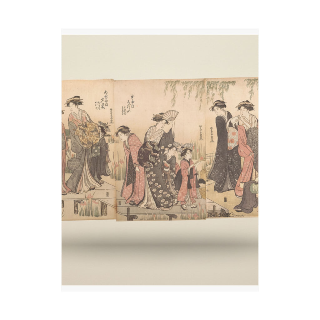 Product Marketing — Courtesans In An Iris Garden — Matte Poster