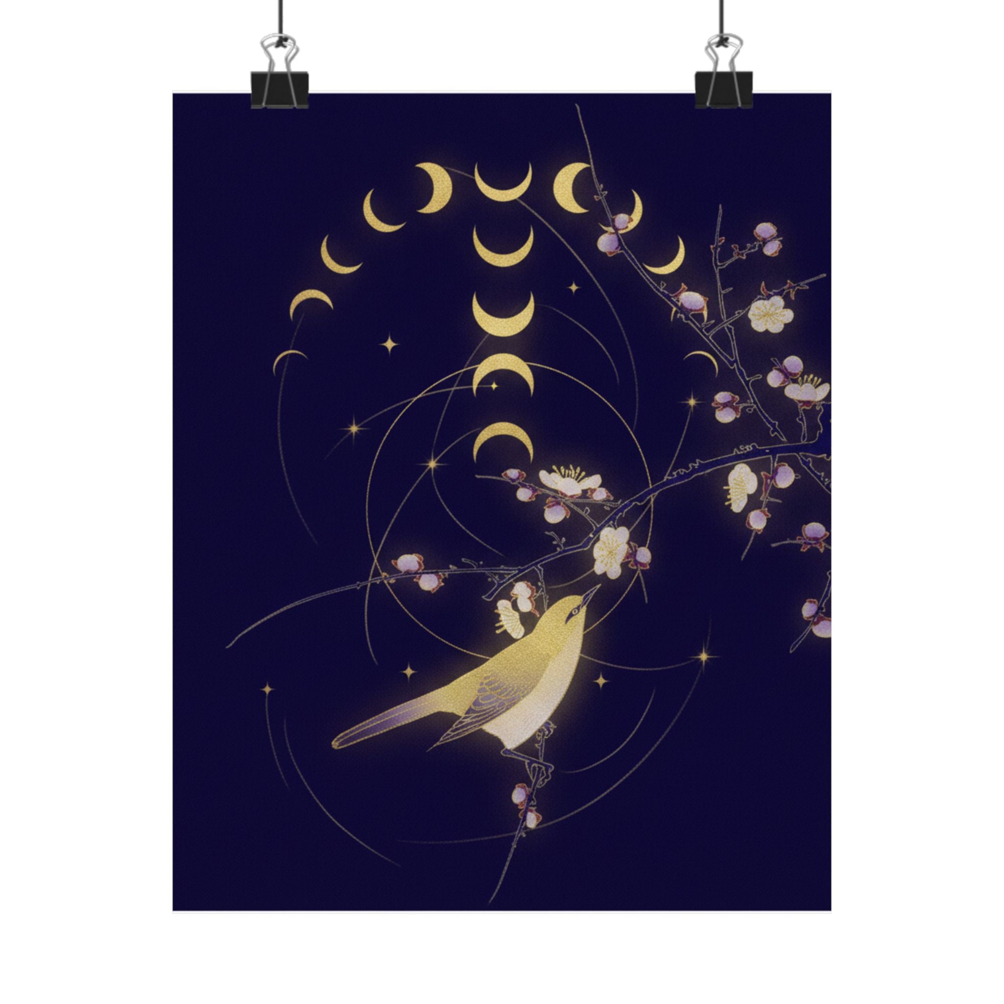 Celestial — New Moon; Nightingale On A Plum Branch — Matte Poster